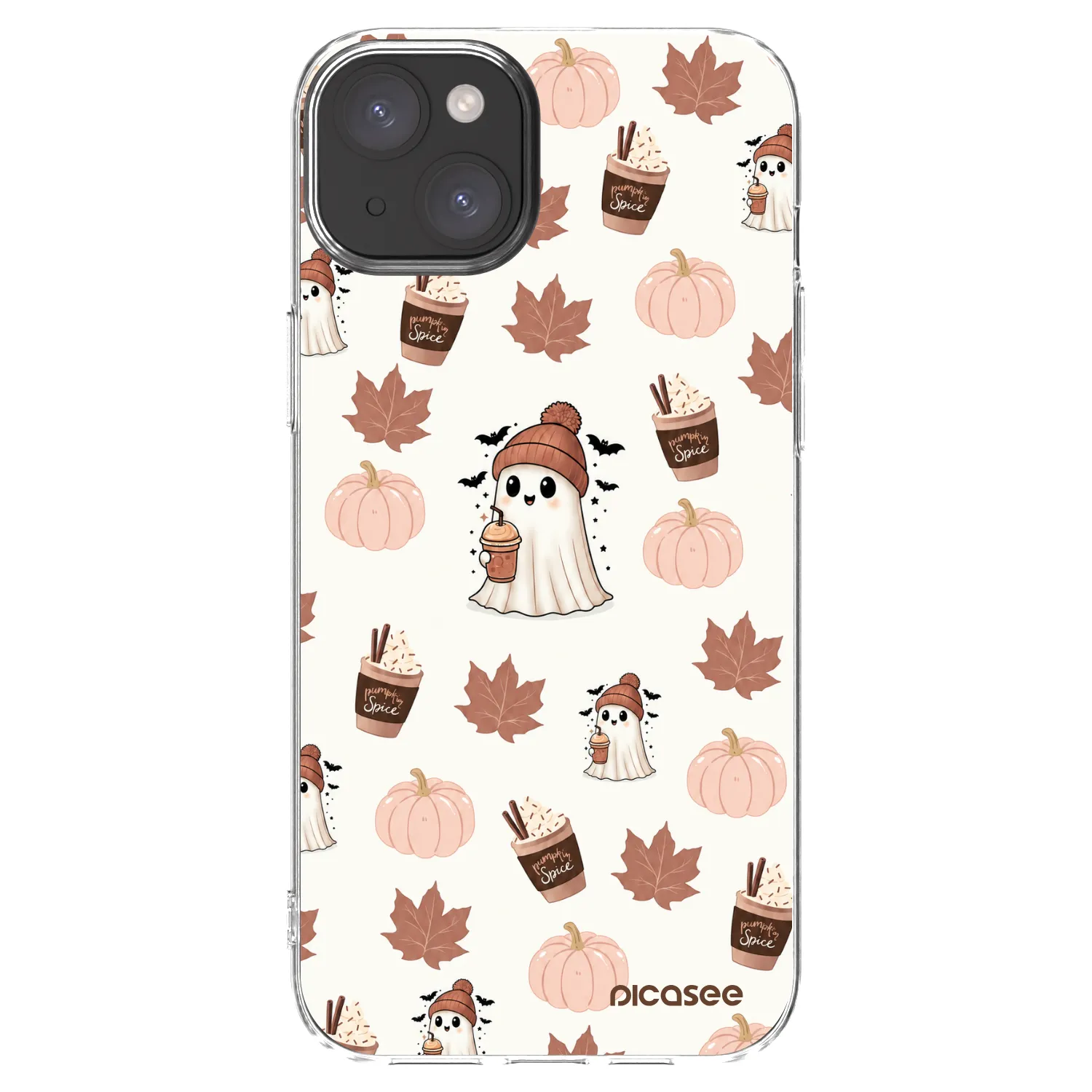 Picasee husă transparentă din silicon pentru Apple iPhone 15 Plus - Pumpkin spice
