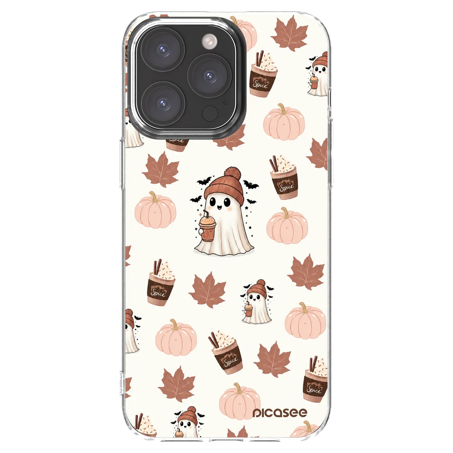 Picasee husă transparentă din silicon pentru Apple iPhone 15 Pro Max - Pumpkin spice