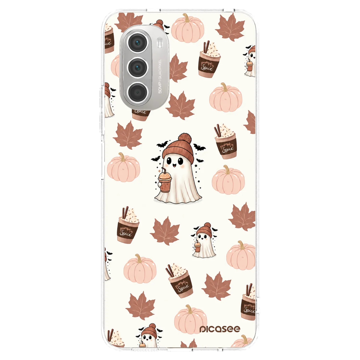 Picasee husă transparentă din silicon pentru Motorola Moto G51 - Pumpkin spice
