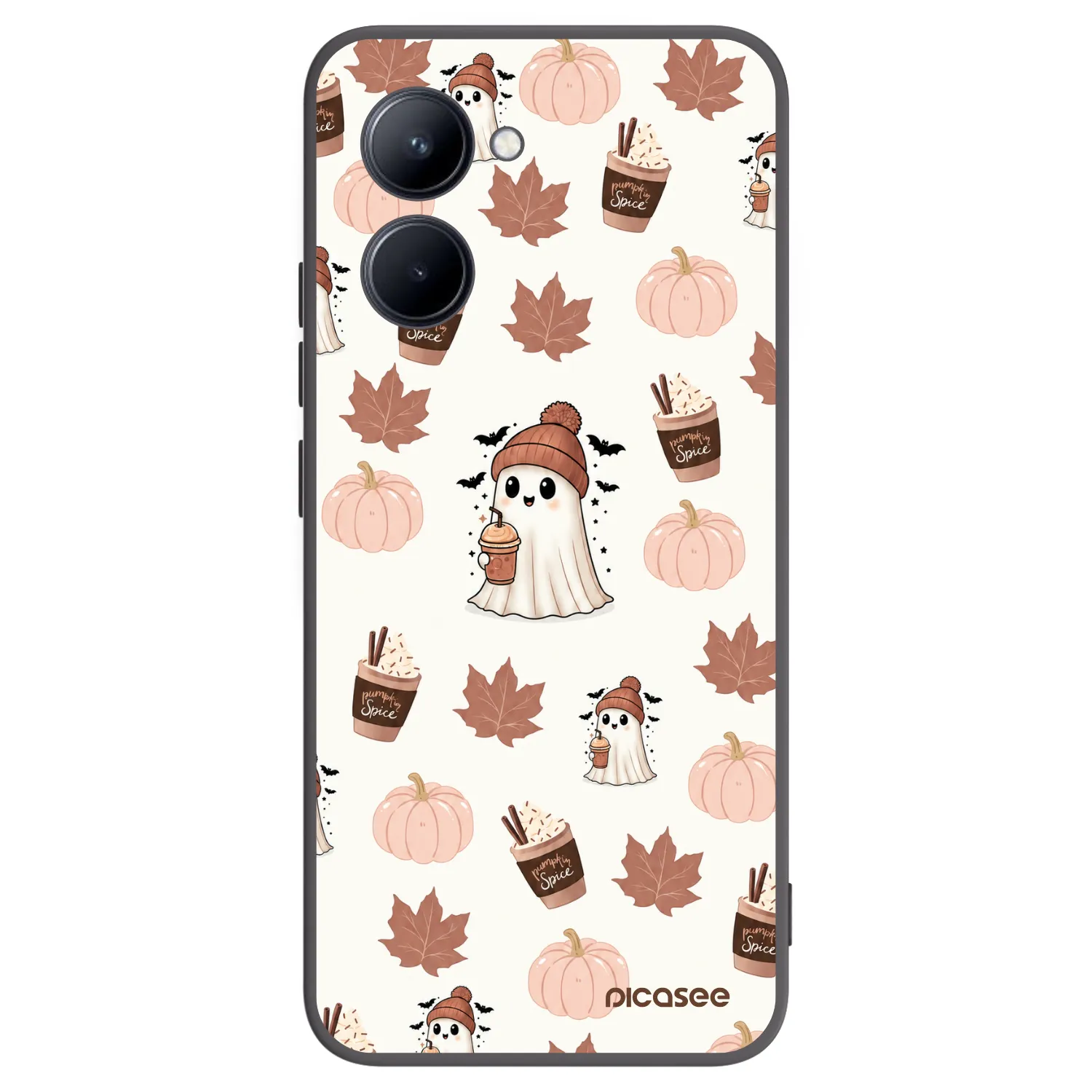Picasee husă neagră din silicon pentru Realme C33 (2023) - Pumpkin spice