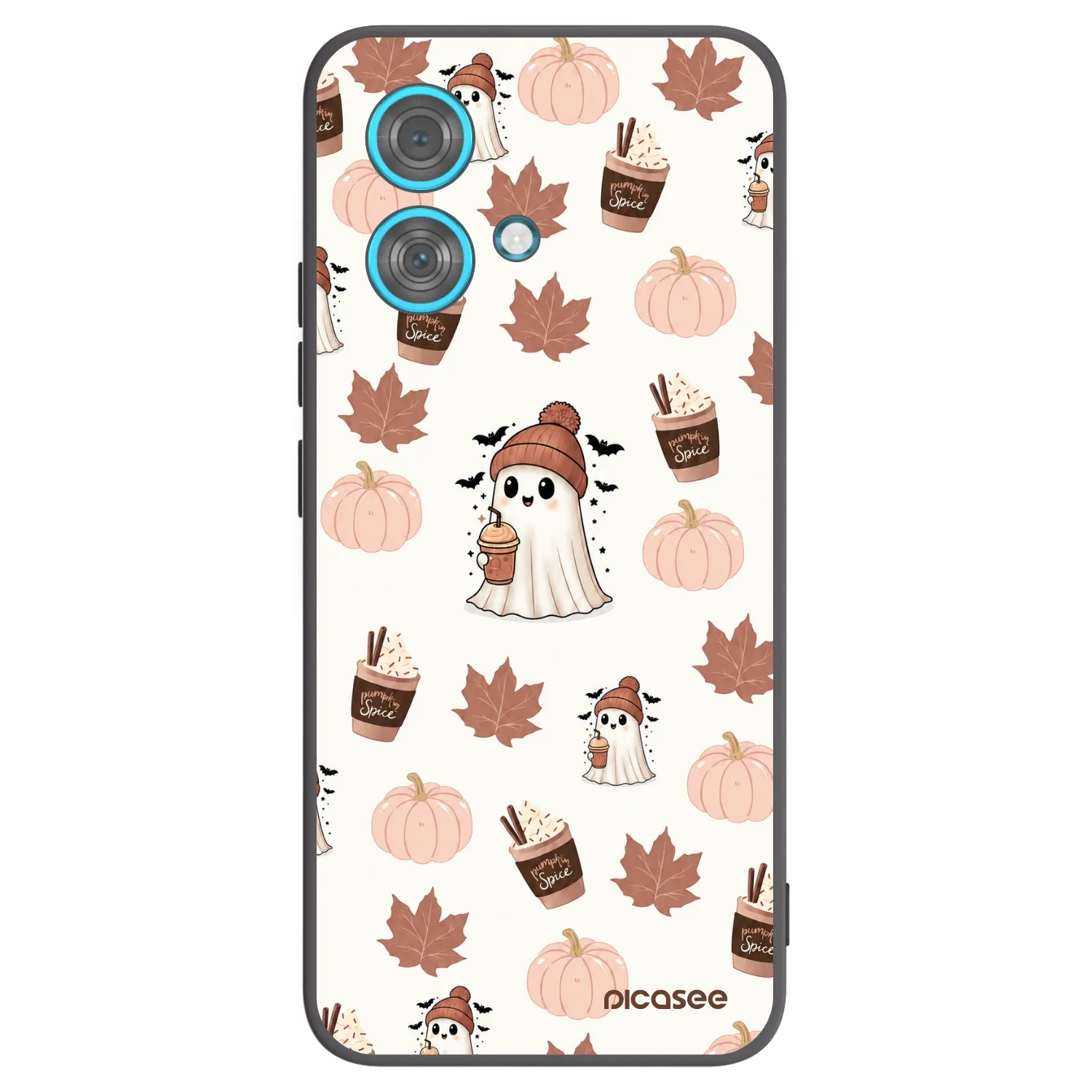 Picasee husă neagră din silicon pentru Motorola Edge 40 Neo - Pumpkin spice