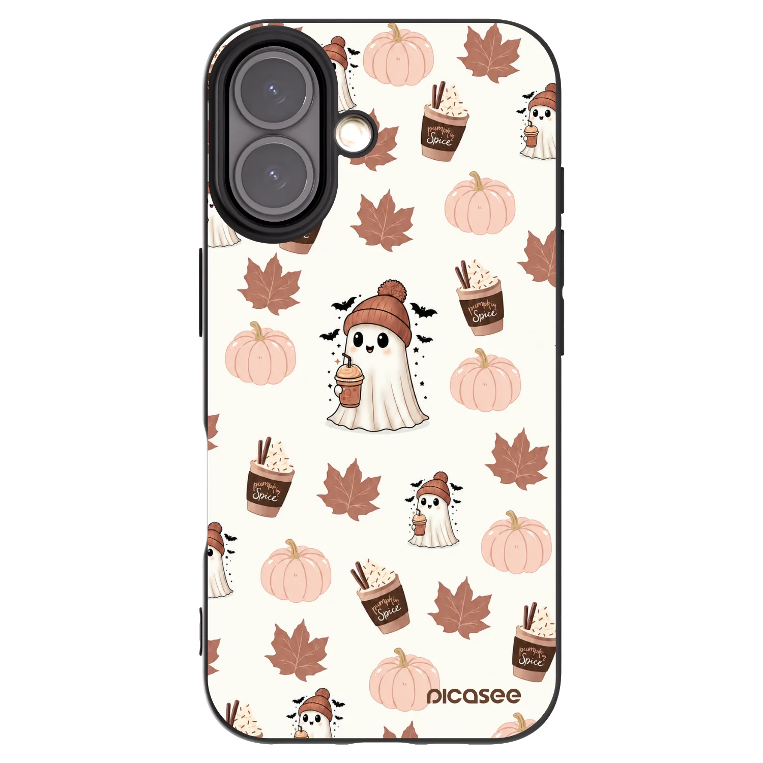 Picasee husă neagră din silicon pentru Apple iPhone 16 - Pumpkin spice