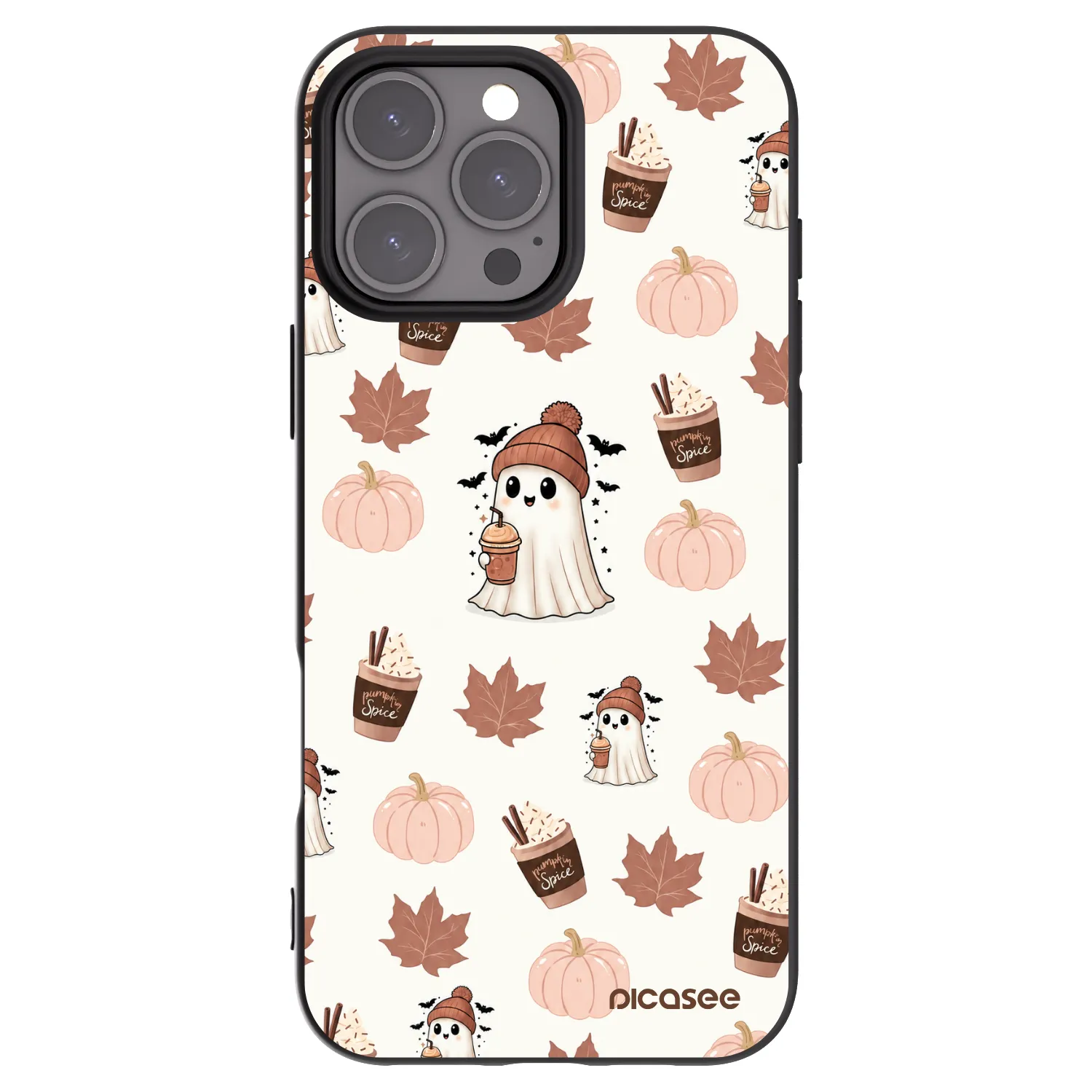 Picasee husă neagră din silicon pentru Apple iPhone 16 Pro Max - Pumpkin spice