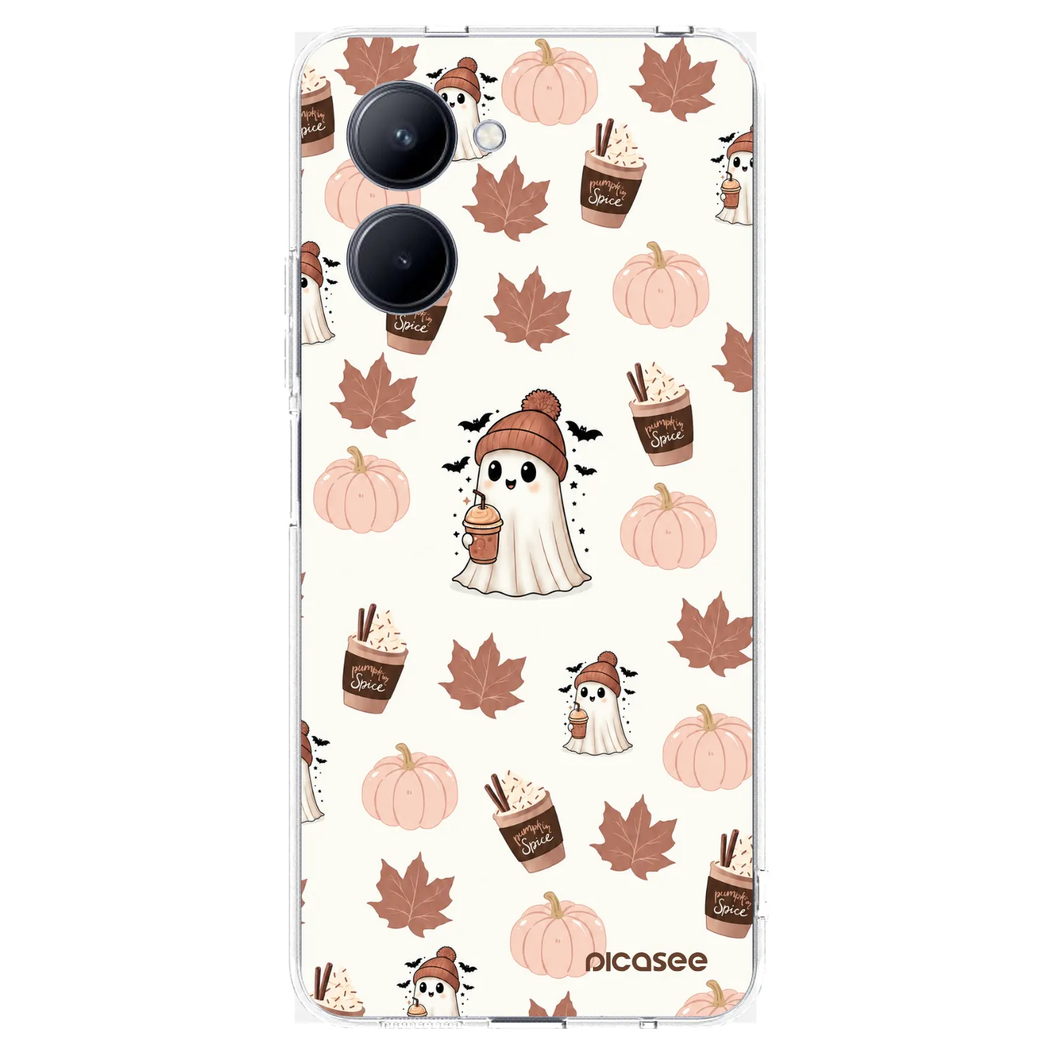 Picasee husă transparentă din silicon pentru Realme C33 (2023) - Pumpkin spice