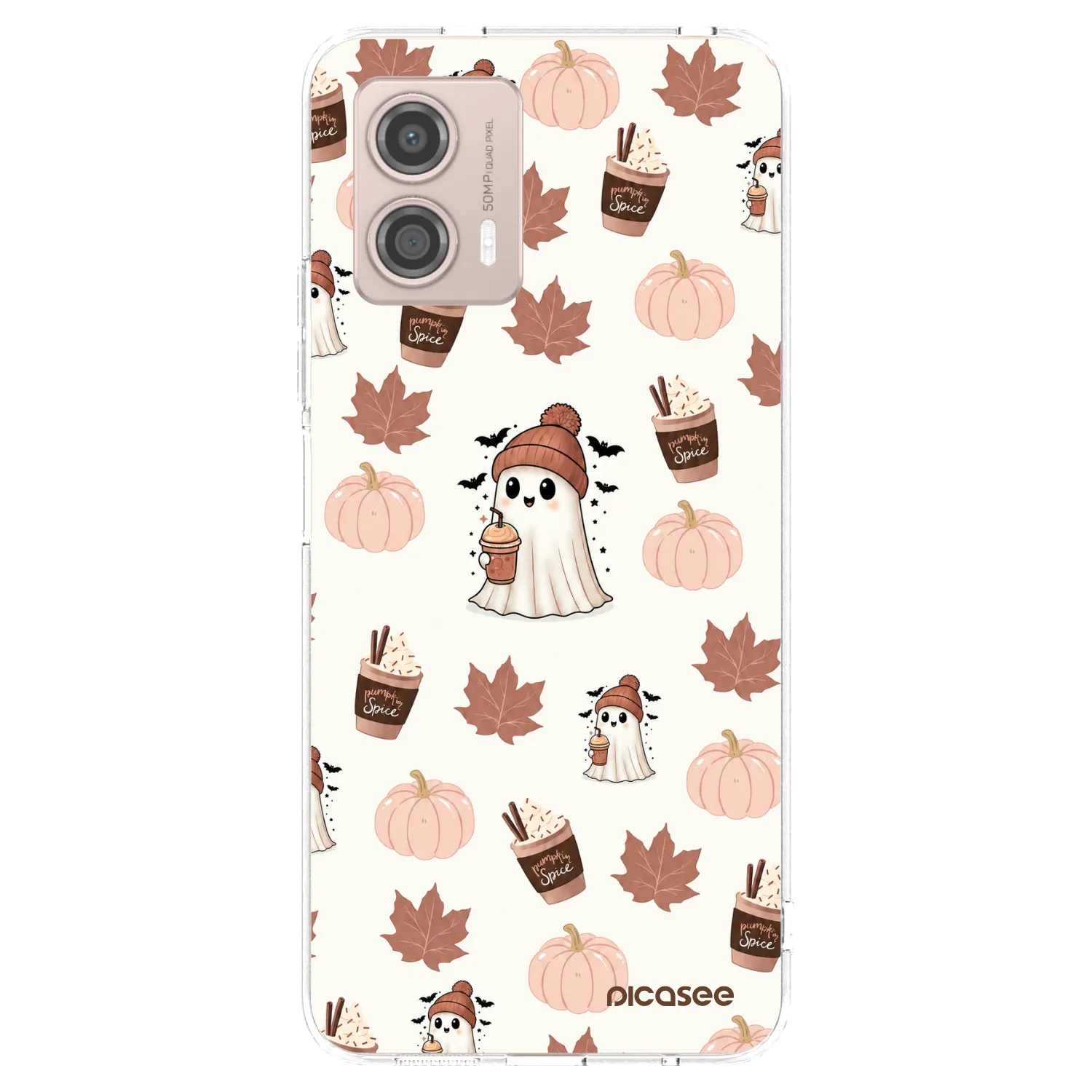 Picasee husă transparentă din silicon pentru Motorola Moto G53 5G - Pumpkin spice