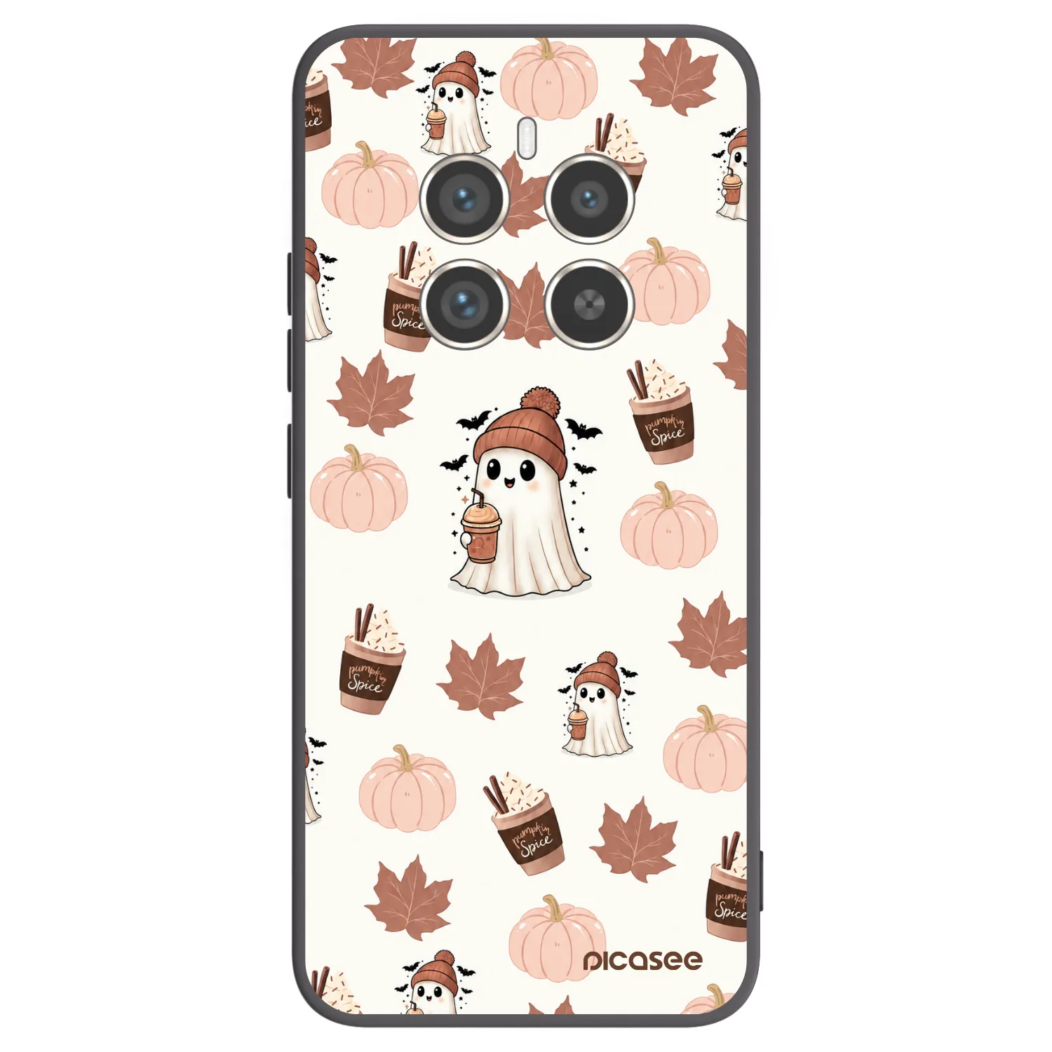 Picasee husă neagră din silicon pentru Realme 12 Pro 5G - Pumpkin spice