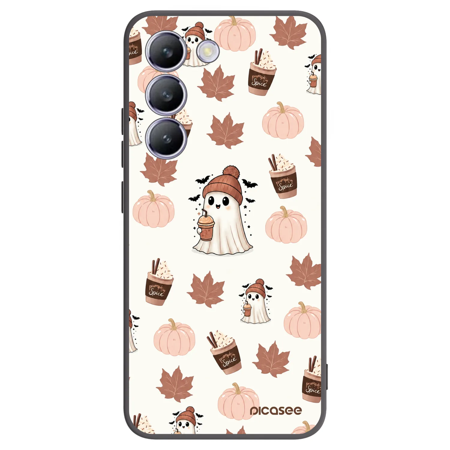 Picasee husă neagră din silicon pentru Vivo V40 SE 5G - Pumpkin spice