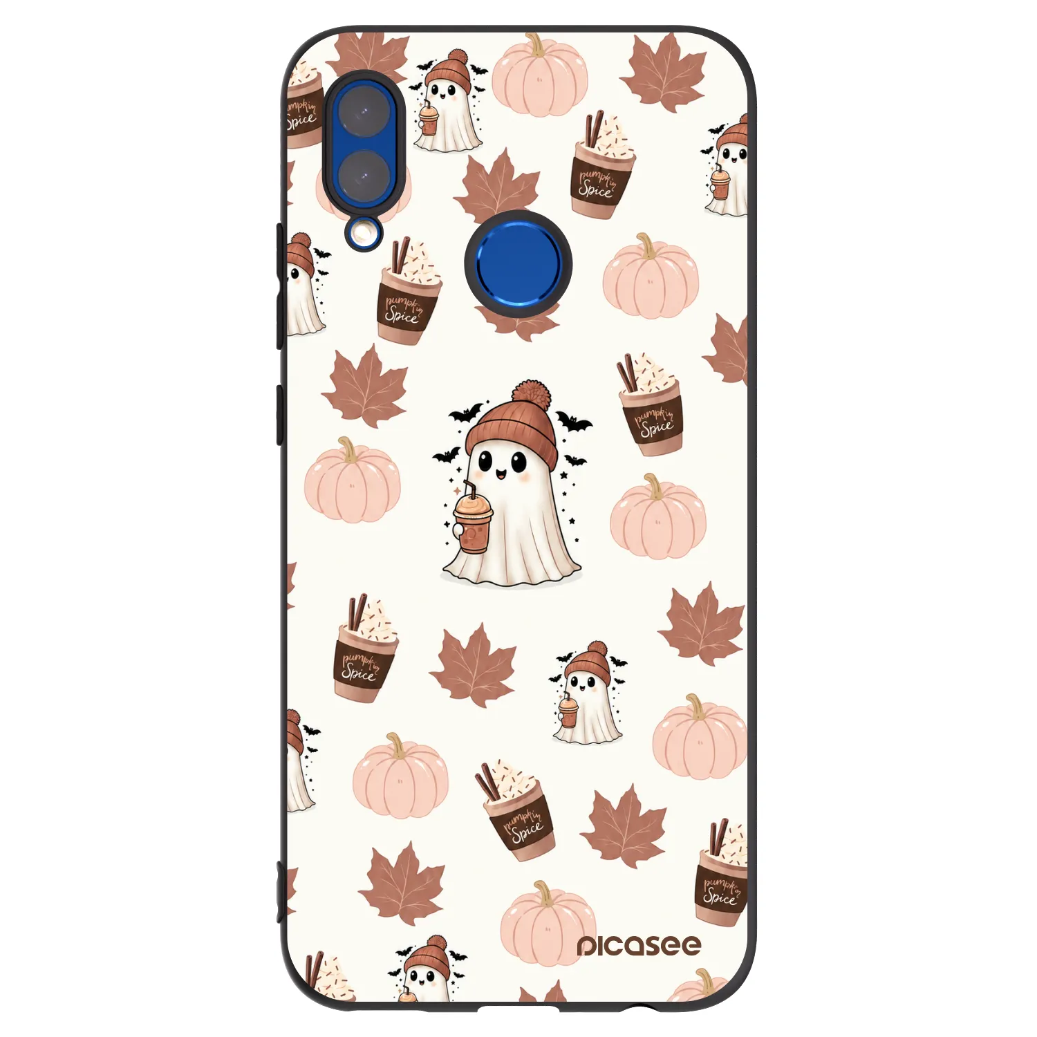 Picasee husă neagră din silicon pentru Honor 10 Lite - Pumpkin spice