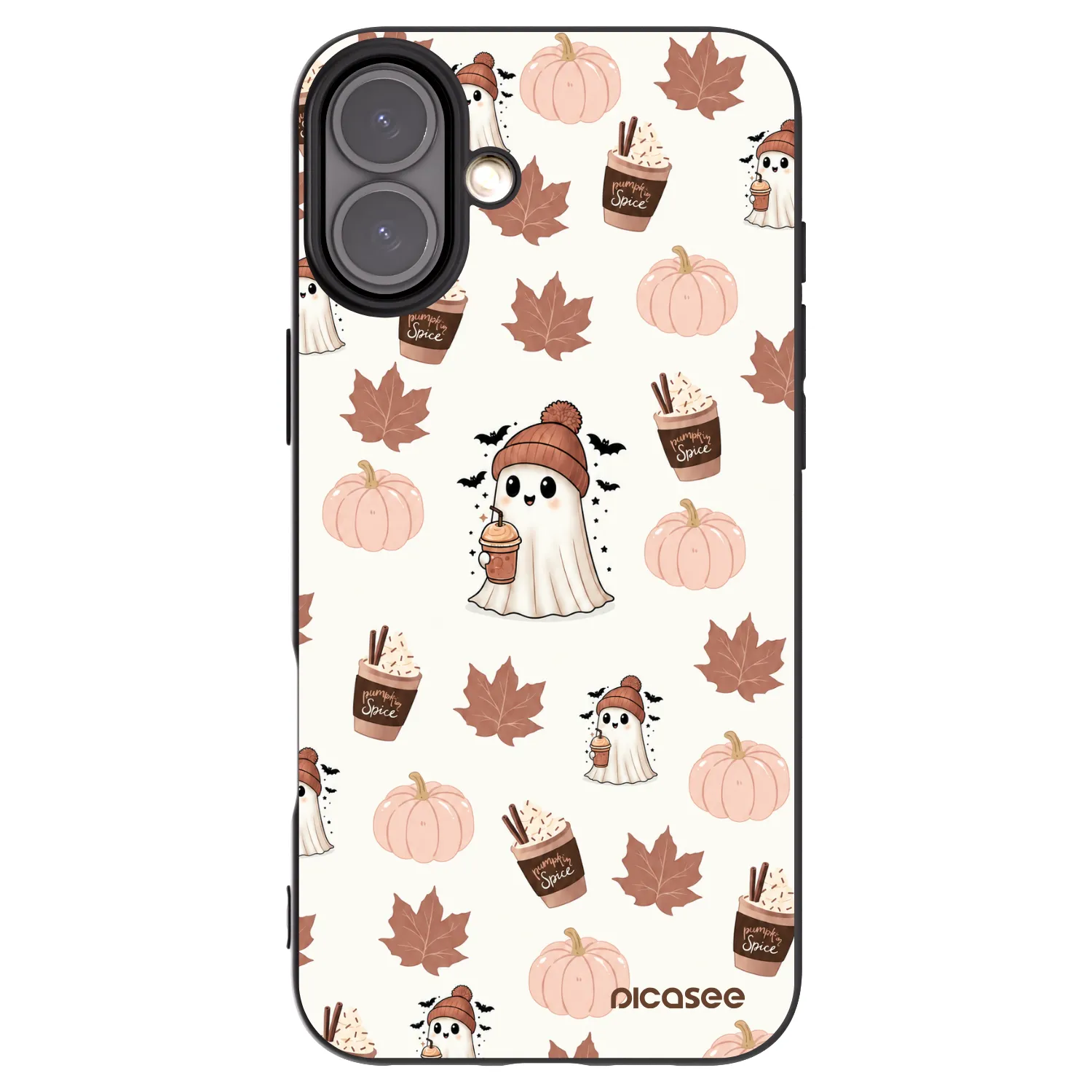 Picasee husă neagră din silicon pentru Apple iPhone 16 Plus - Pumpkin spice