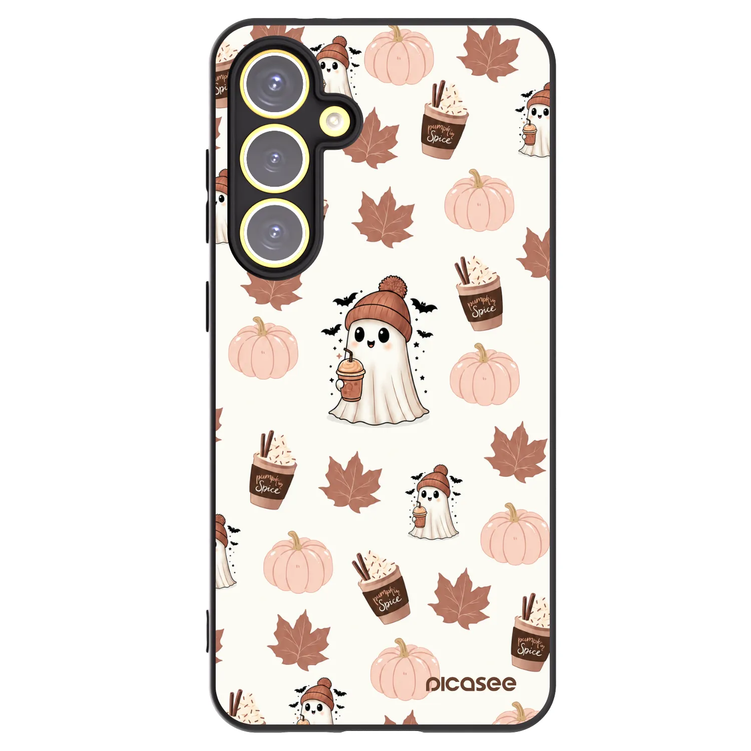 Picasee husă neagră din silicon pentru Samsung Galaxy S24 FE S721B - Pumpkin spice