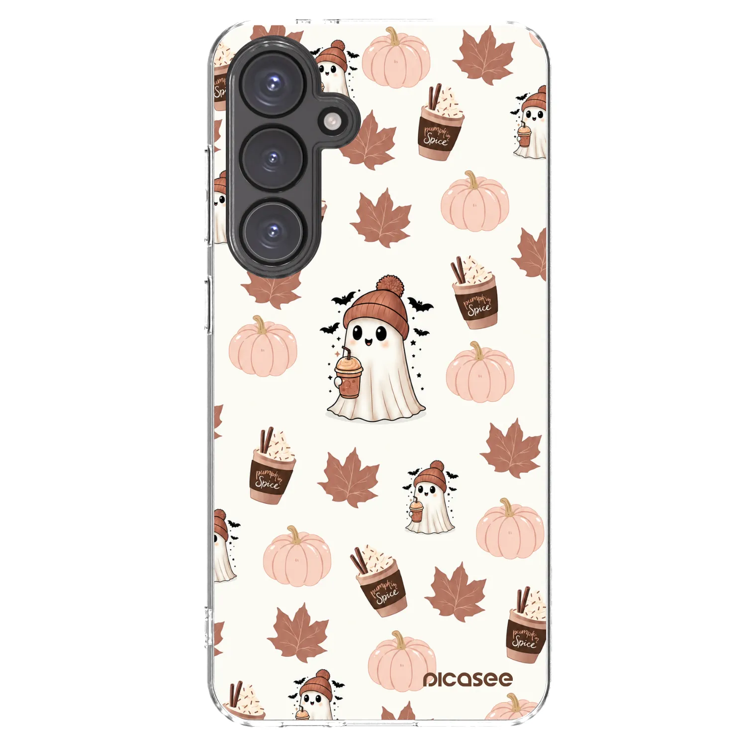 Picasee husă transparentă din silicon pentru Samsung Galaxy S24 FE S721B - Pumpkin spice