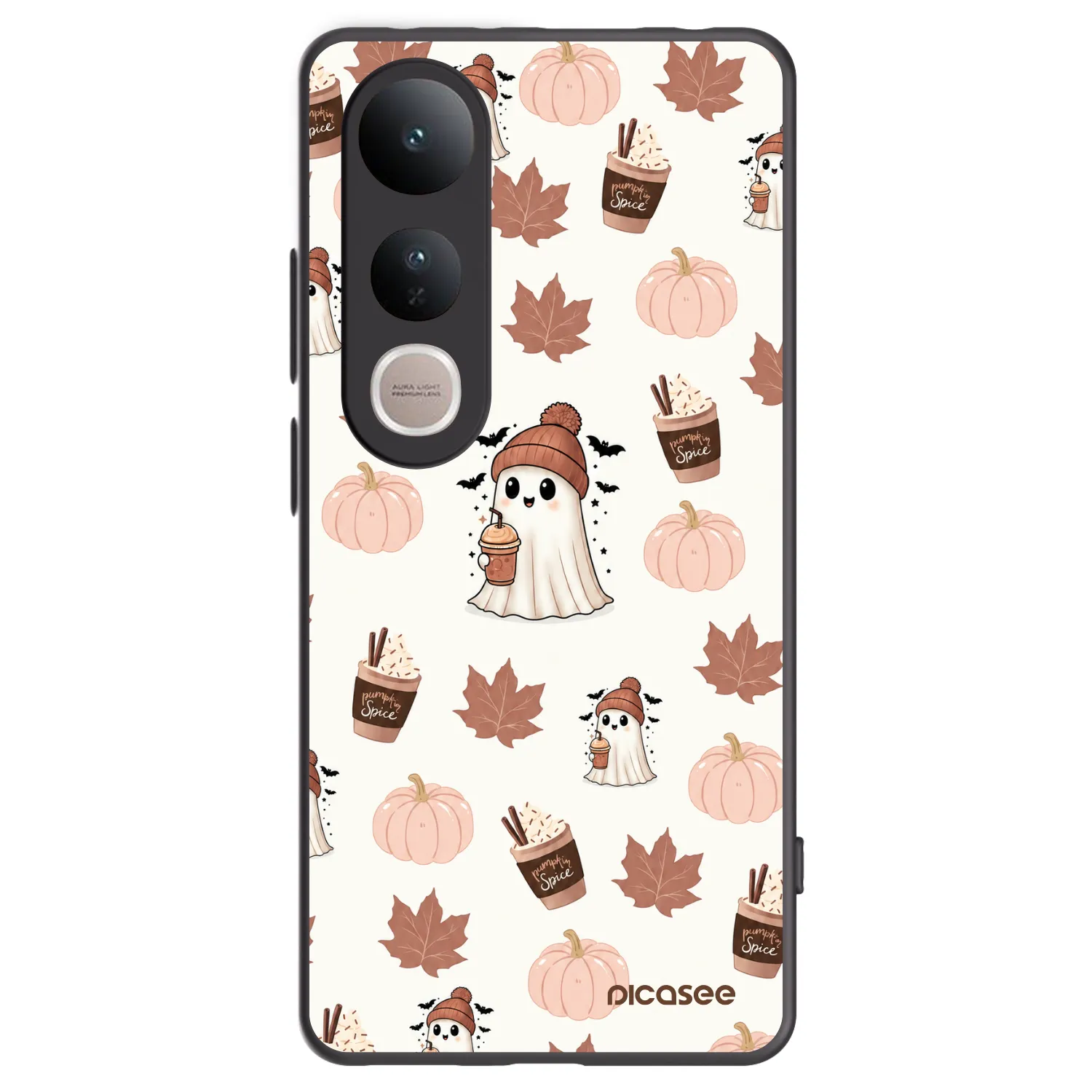 Picasee husă neagră din silicon pentru Vivo V50 Lite 5G - Pumpkin spice