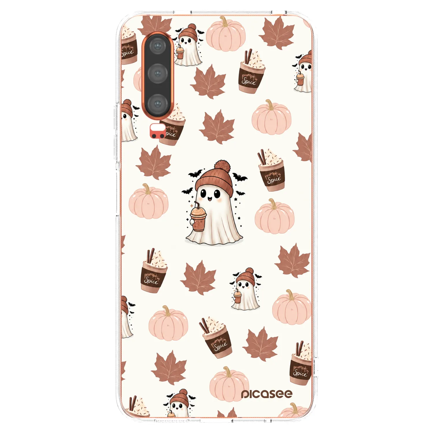 Picasee husă transparentă din silicon pentru Huawei P30 - Pumpkin spice