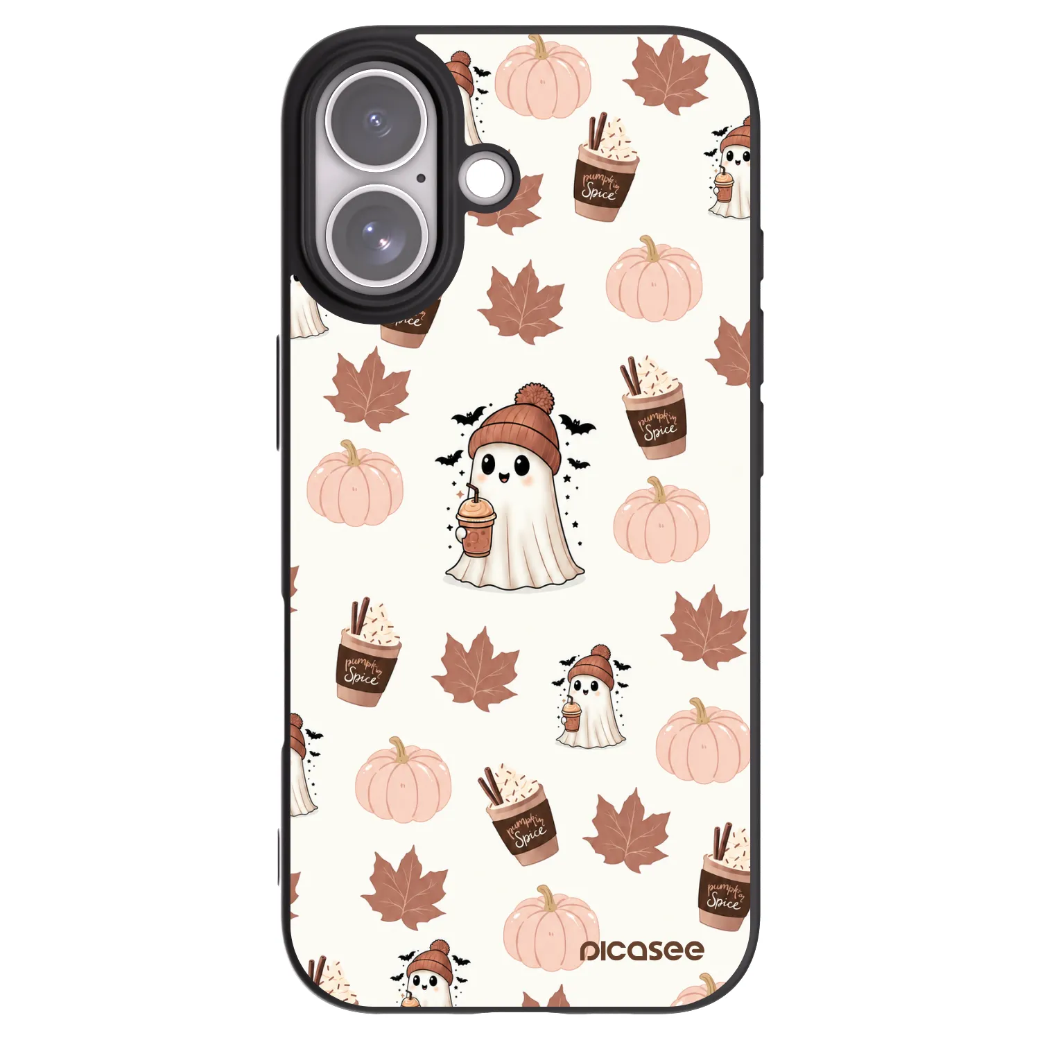 Picasee husă neagră din silicon pentru Apple iPhone 17 - Pumpkin spice
