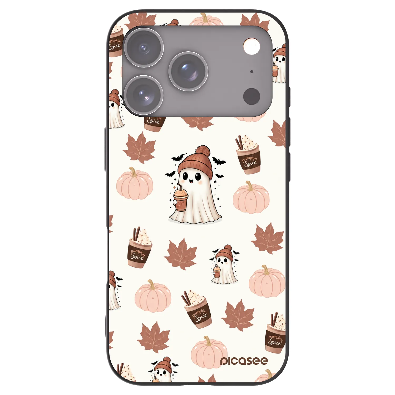 Picasee husă neagră din silicon pentru Apple iPhone 17 Pro - Pumpkin spice