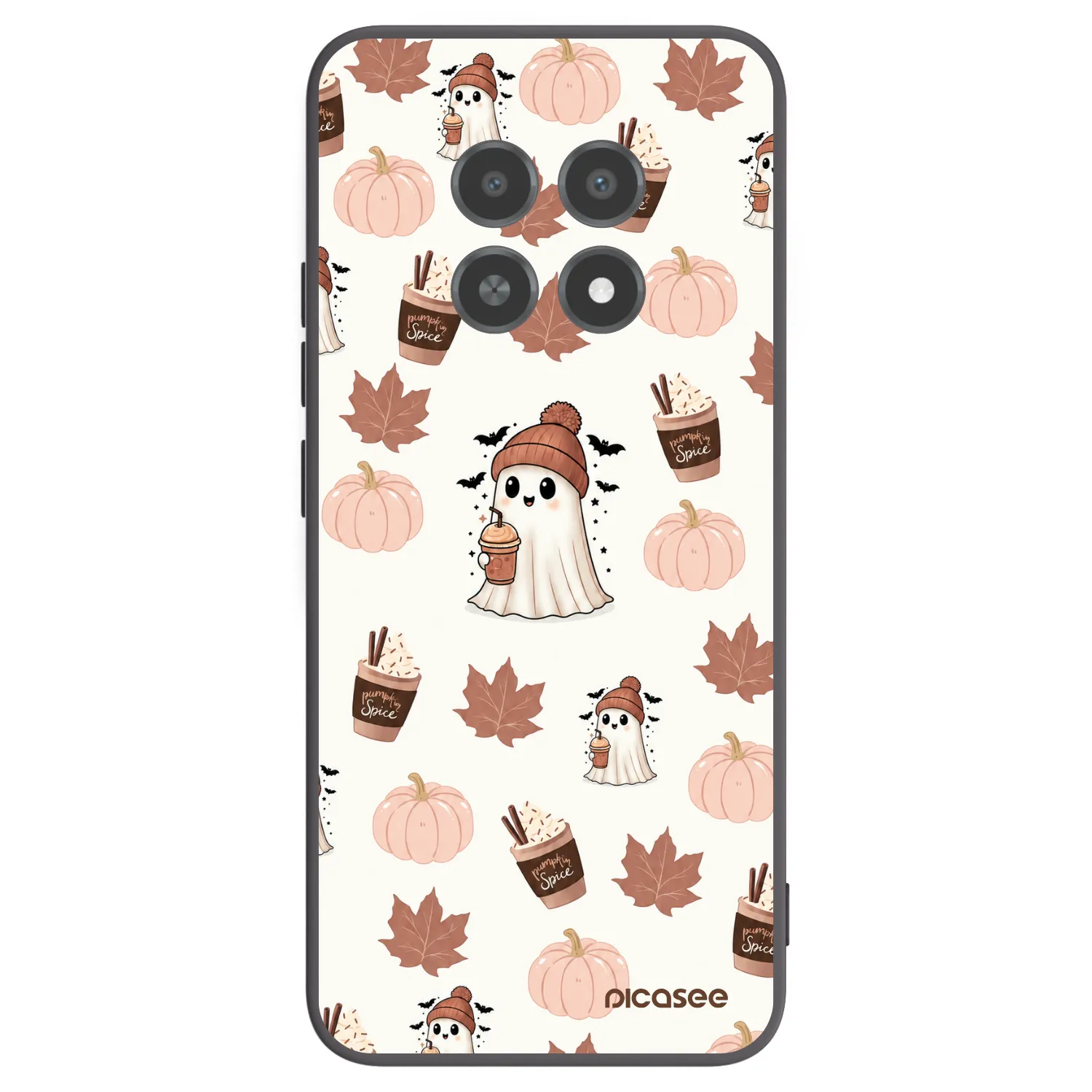 Picasee husă neagră din silicon pentru Realme 12X - Pumpkin spice