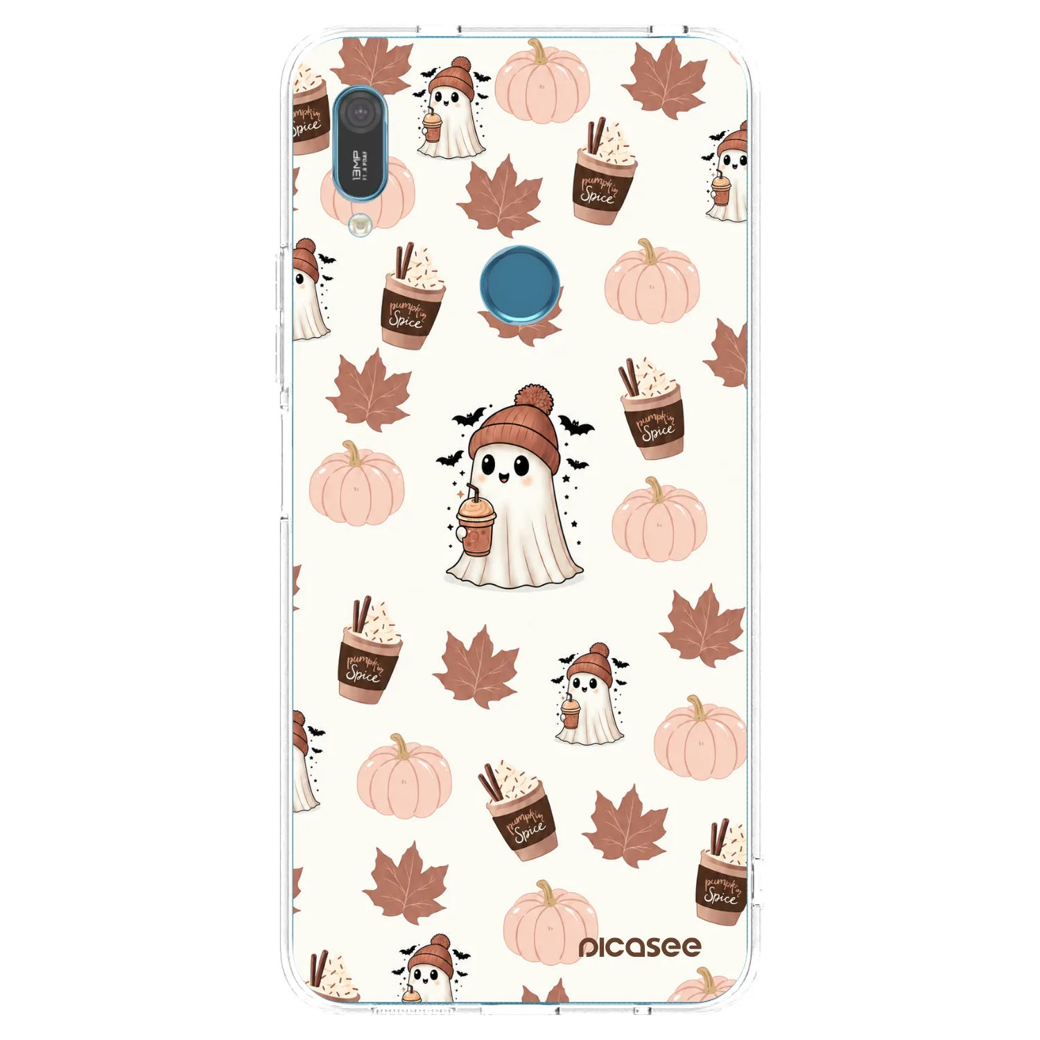 Picasee husă transparentă din silicon pentru Huawei Y6 2019 - Pumpkin spice