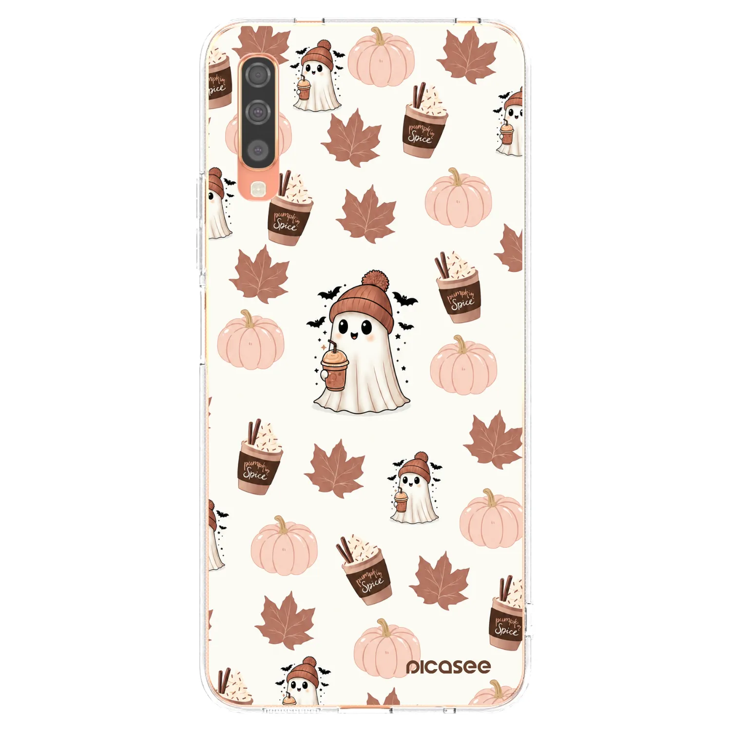 Picasee husă transparentă din silicon pentru Samsung Galaxy A70 A705F - Pumpkin spice