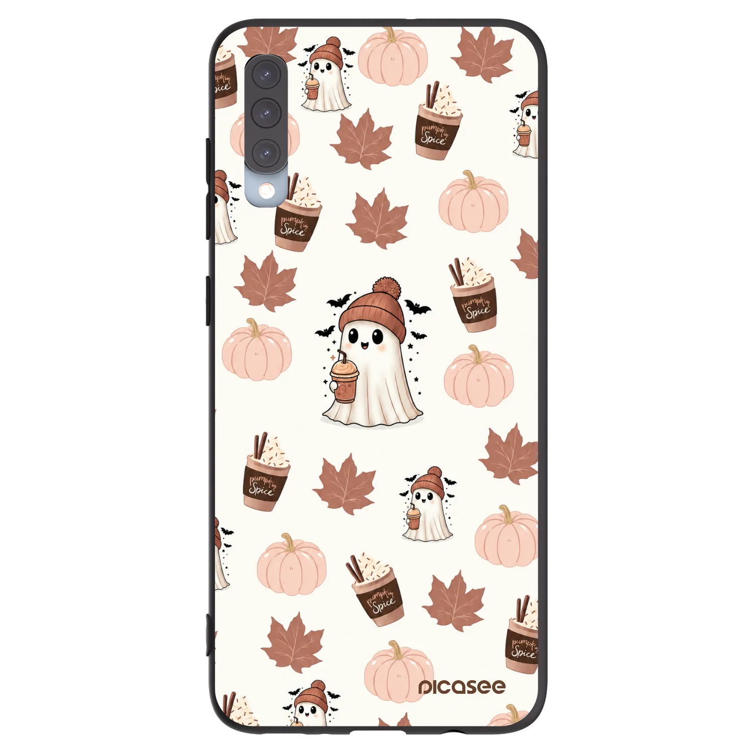 Picasee husă neagră din silicon pentru Samsung Galaxy A70 A705F - Pumpkin spice