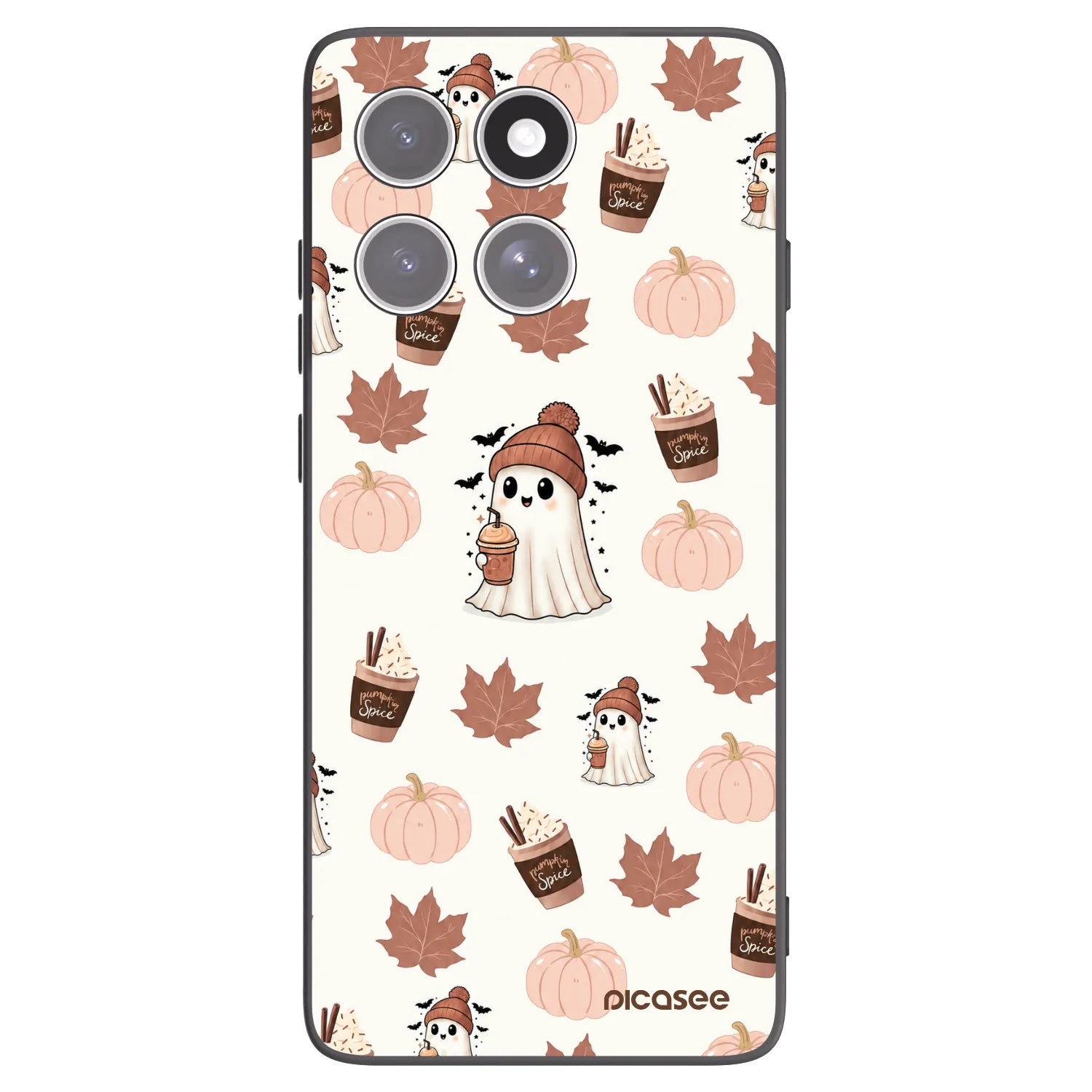 Picasee husă neagră din silicon pentru Motorola Edge 60 Pro - Pumpkin spice
