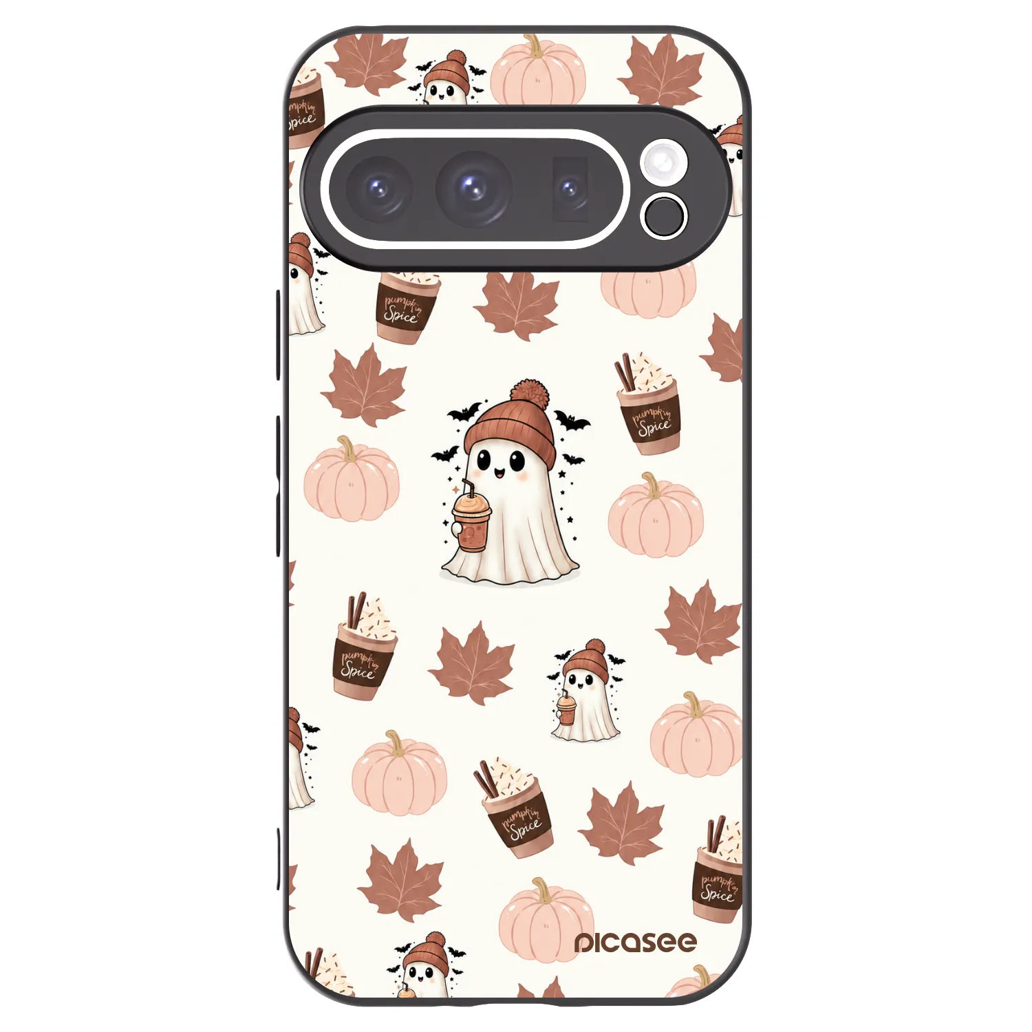 Picasee husă neagră din silicon pentru Google Pixel 9 Pro XL - Pumpkin spice