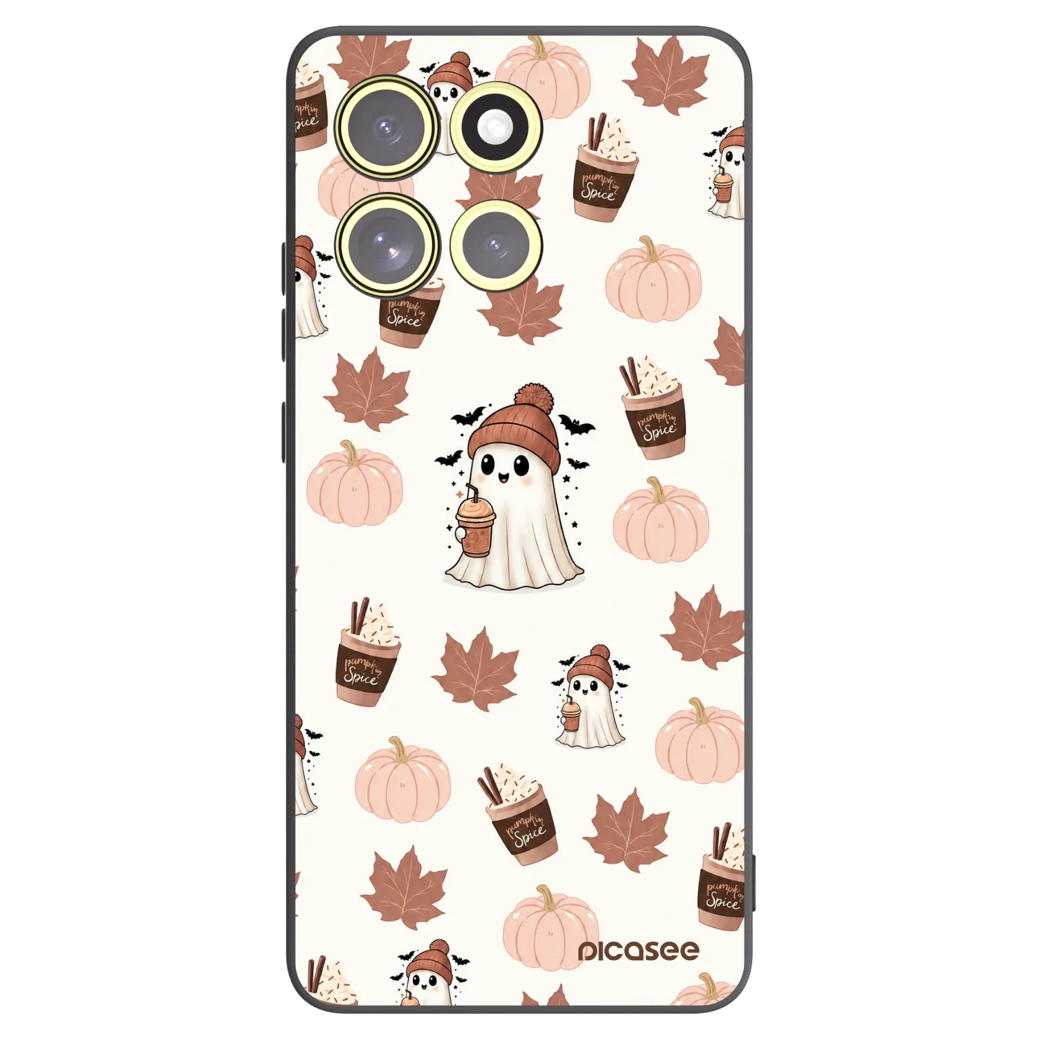 Picasee husă neagră din silicon pentru Motorola Moto G86 5G - Pumpkin spice