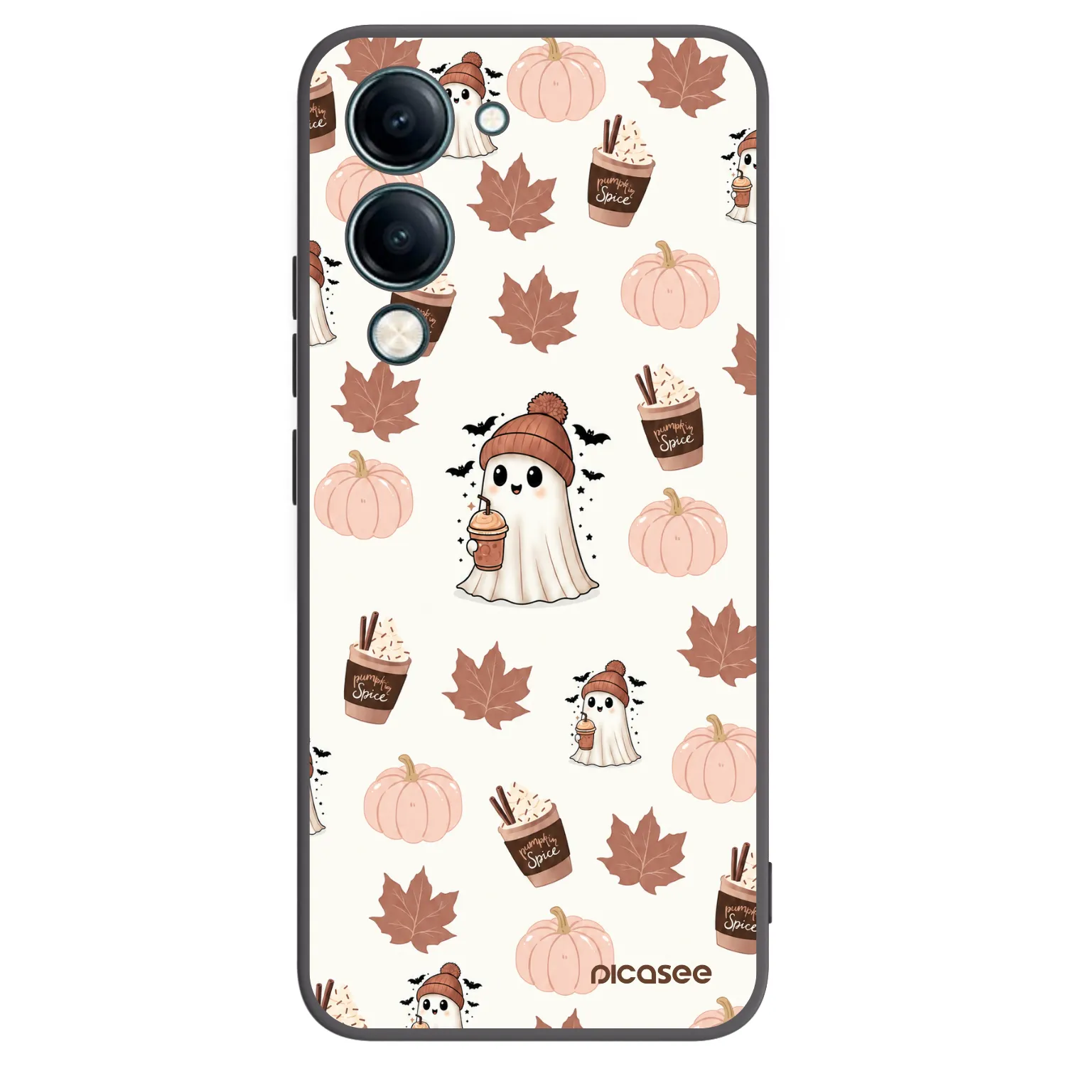 Picasee husă neagră din silicon pentru Vivo Y29s 5G - Pumpkin spice