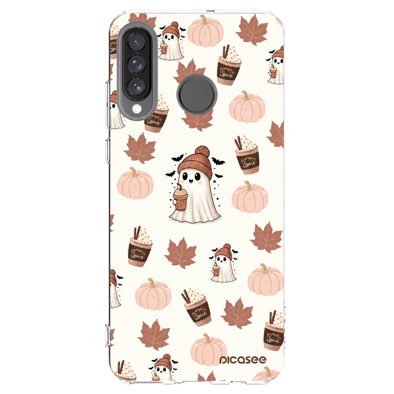 Picasee husă transparentă din silicon pentru Huawei P30 Lite - Pumpkin spice