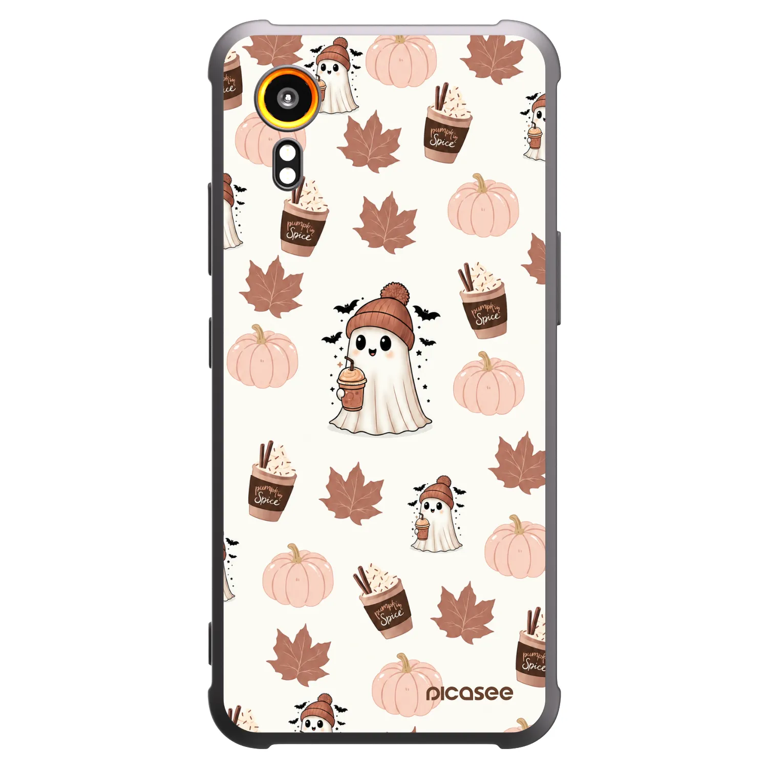 Picasee husă neagră din silicon pentru Samsung Galaxy XCover 7 - Pumpkin spice