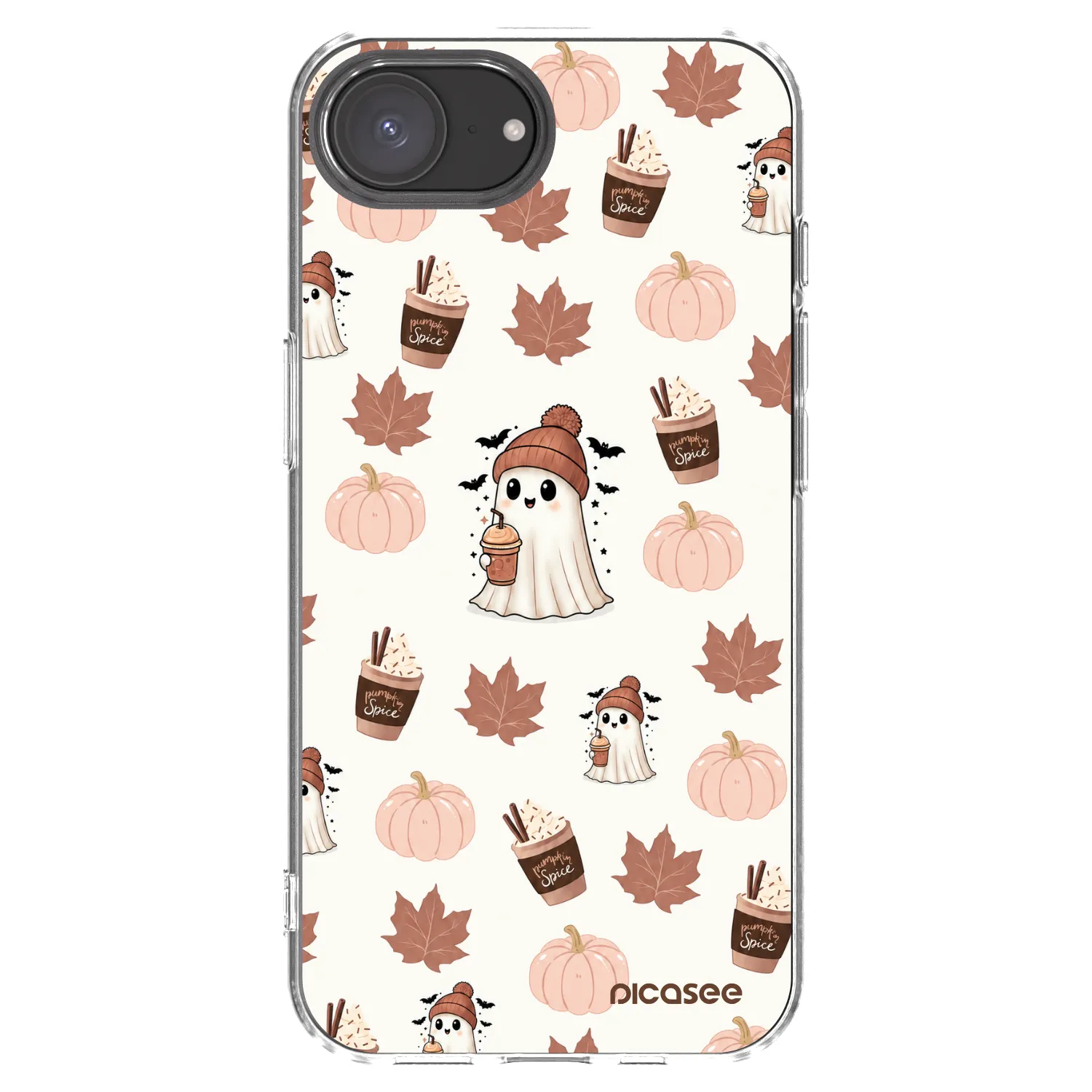 Picasee husă transparentă din silicon pentru Apple iPhone 17e - Pumpkin spice