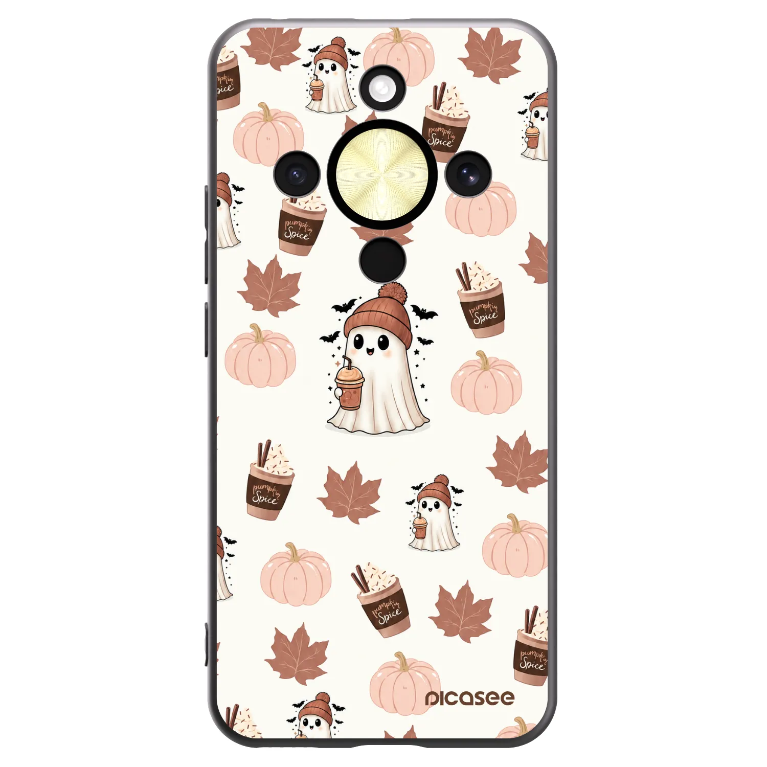 Picasee husă neagră din silicon pentru Honor Magic8 Lite 5G - Pumpkin spice