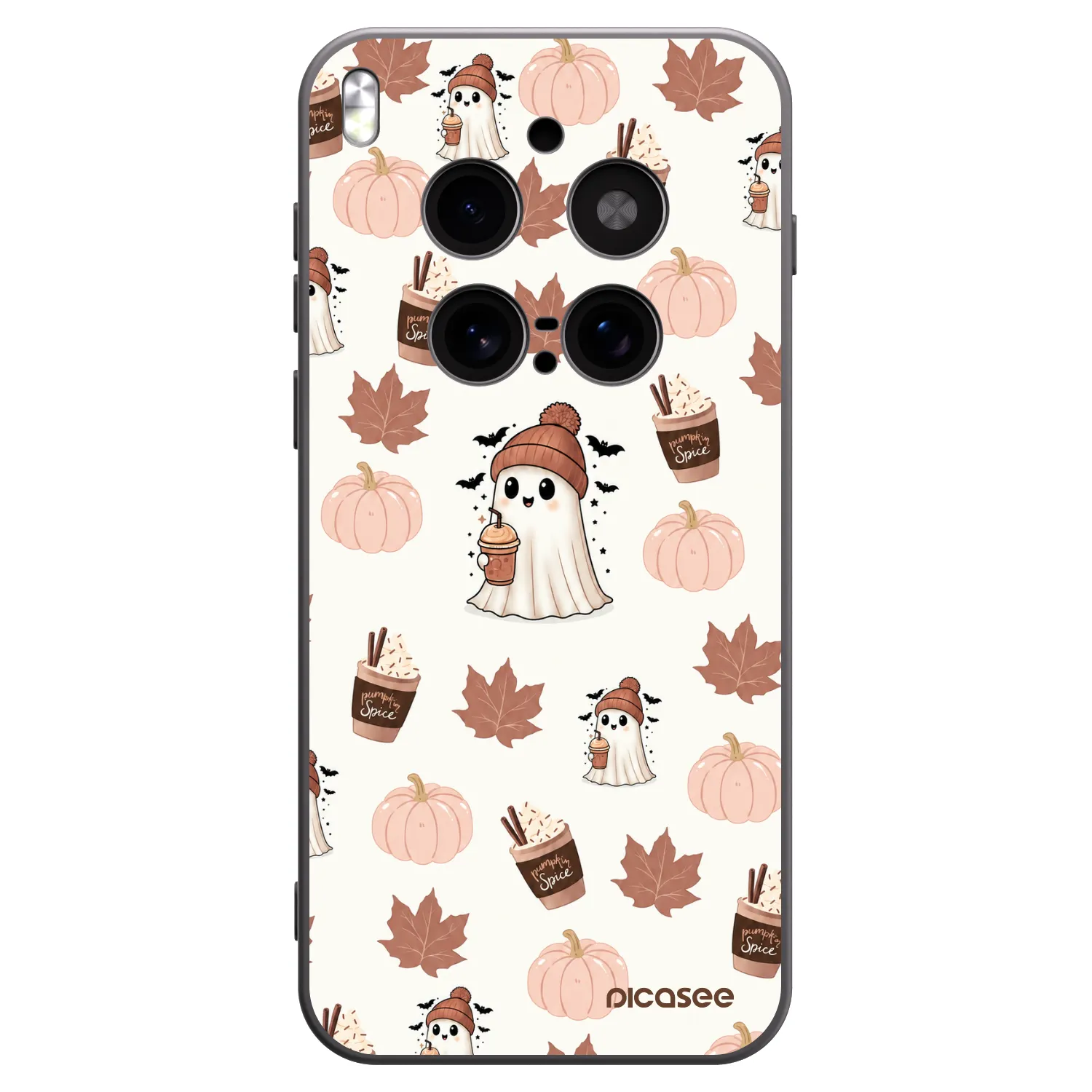 Picasee husă neagră din silicon pentru Vivo X300 Pro - Pumpkin spice