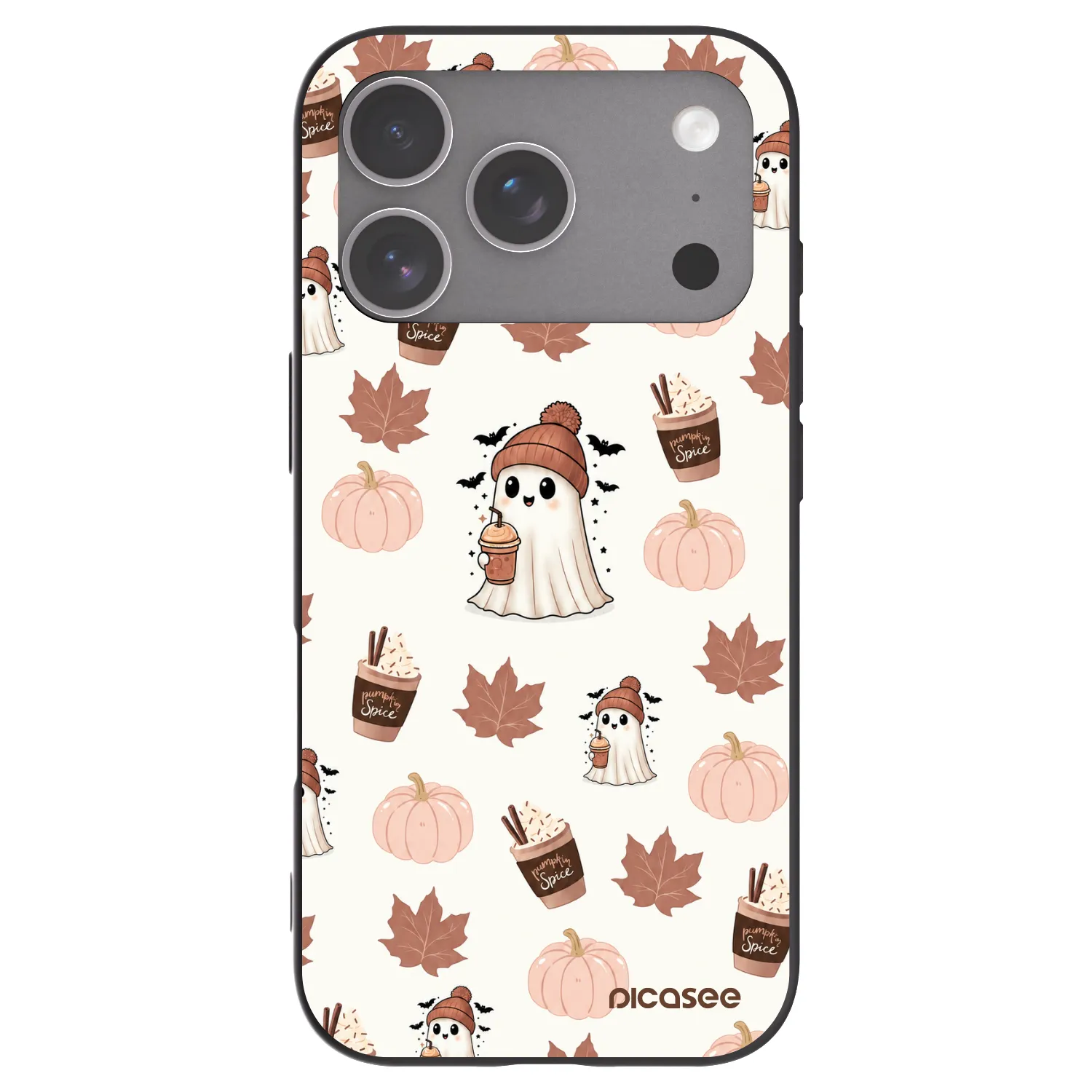 Picasee husă neagră din silicon pentru Apple iPhone 18 Pro - Pumpkin spice