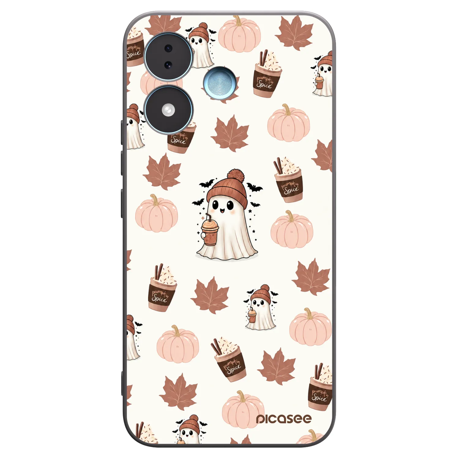 Picasee husă neagră din silicon pentru Xiaomi Redmi Note 17 5G - Pumpkin spice