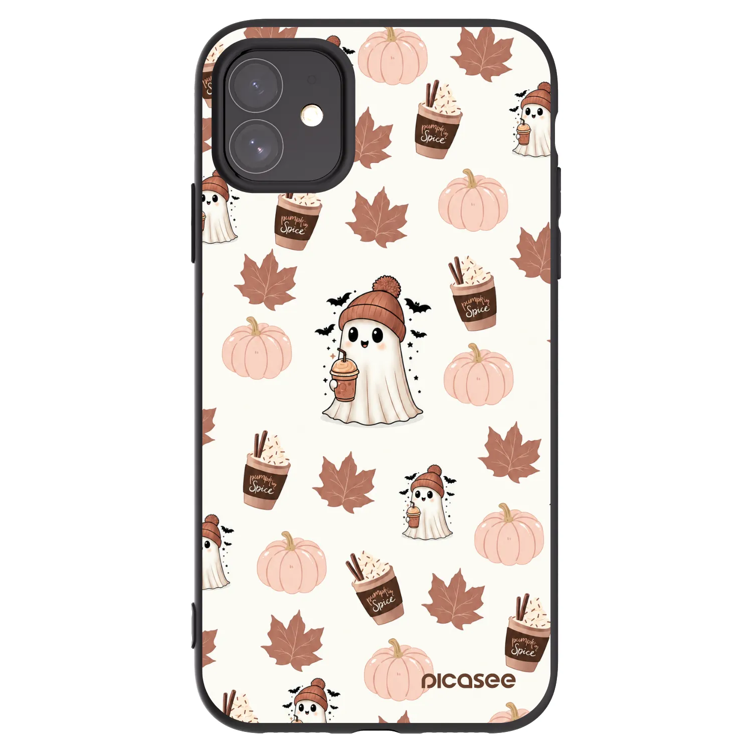 Picasee husă neagră din silicon pentru Apple iPhone 11 - Pumpkin spice