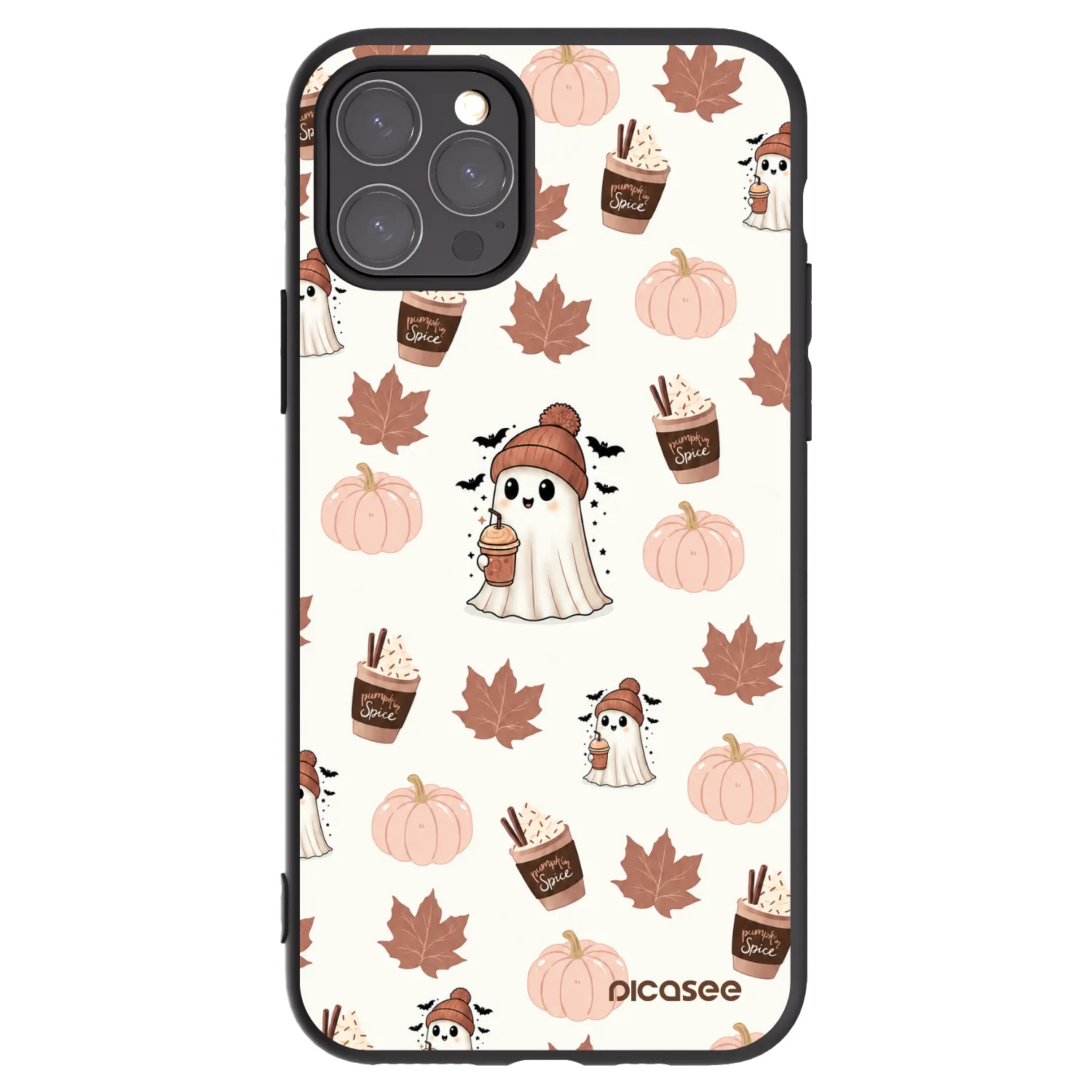 Picasee husă neagră din silicon pentru Apple iPhone 11 Pro - Pumpkin spice