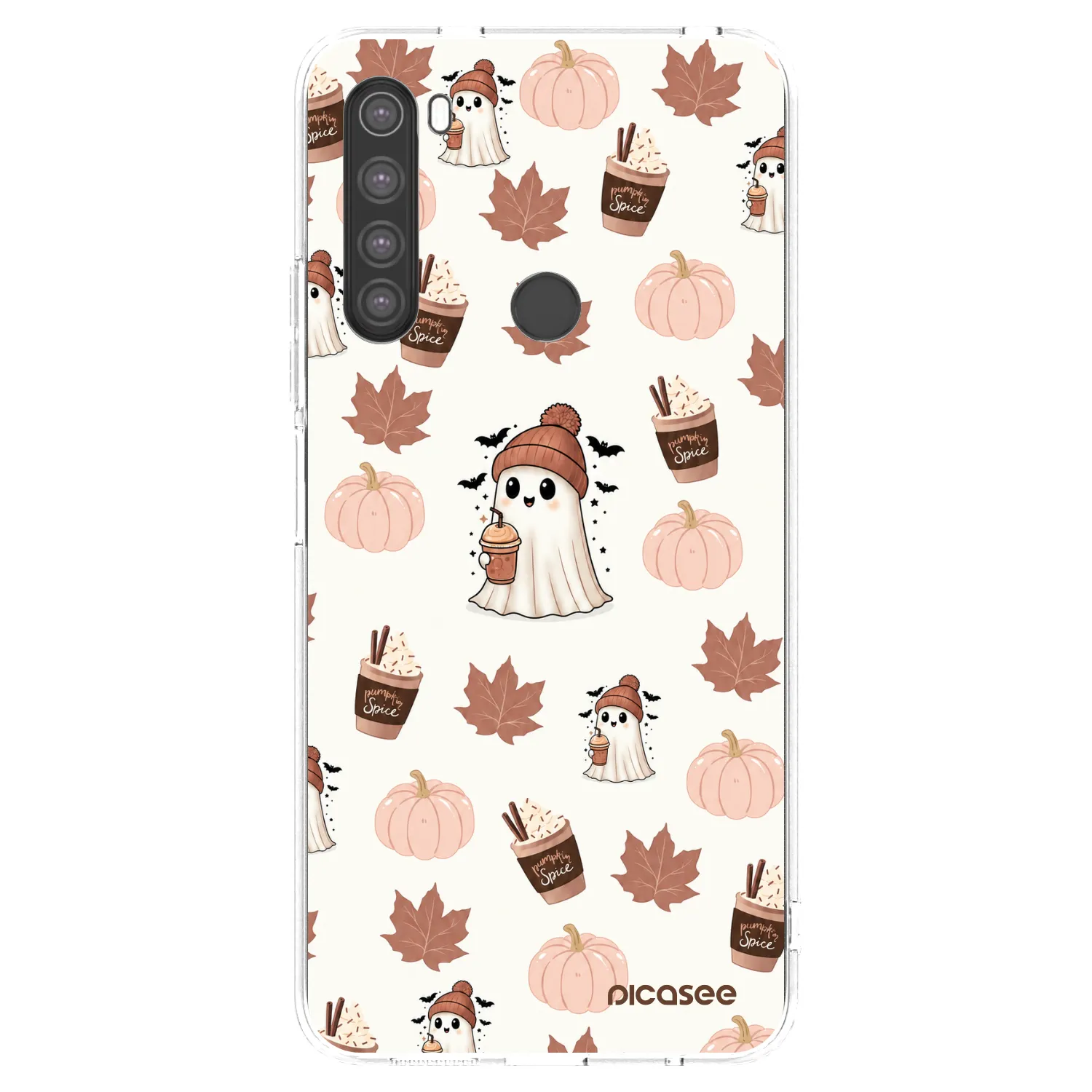 Picasee husă transparentă din silicon pentru Xiaomi Redmi Note 8 - Pumpkin spice