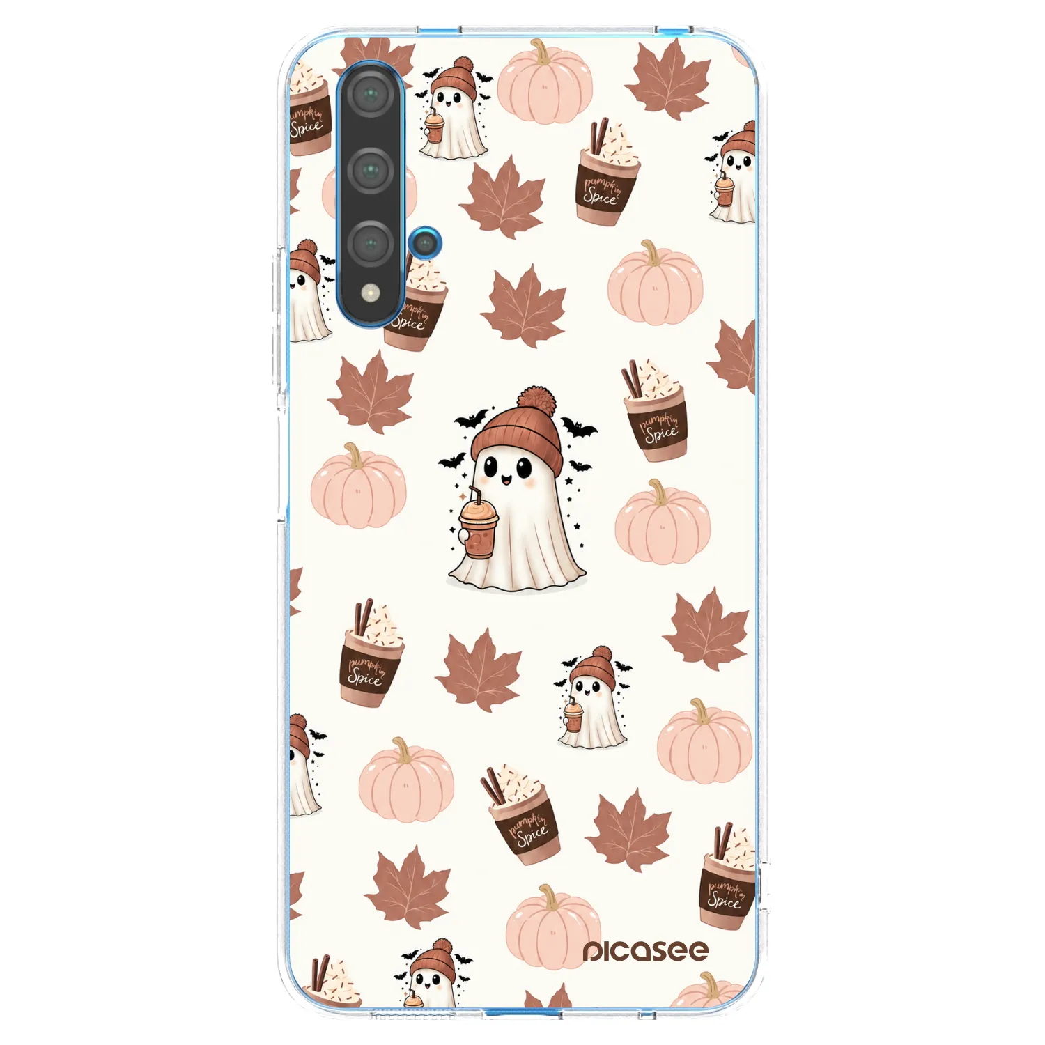 Picasee husă transparentă din silicon pentru Huawei Nova 5T - Pumpkin spice