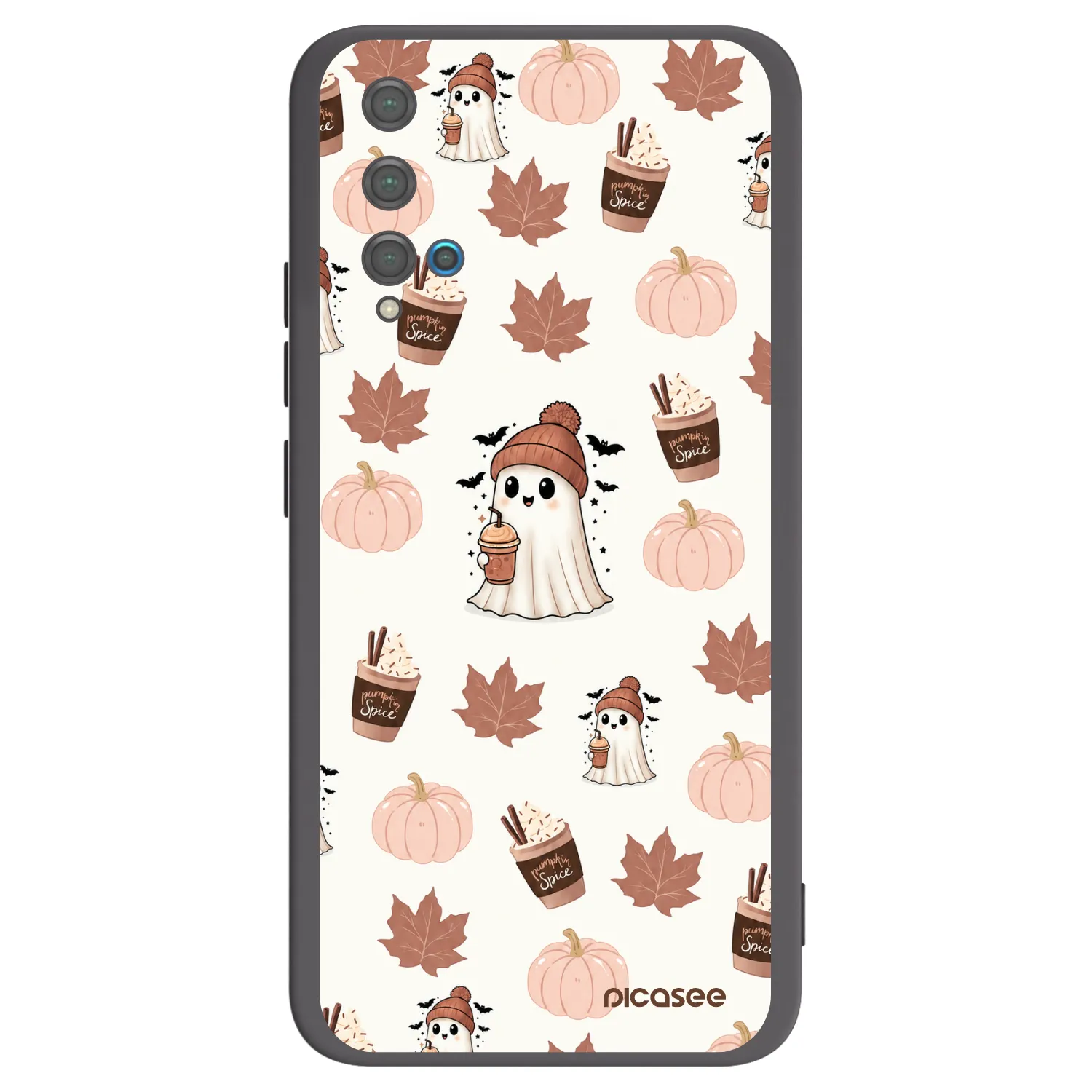 Picasee husă neagră din silicon pentru Huawei Nova 5T - Pumpkin spice