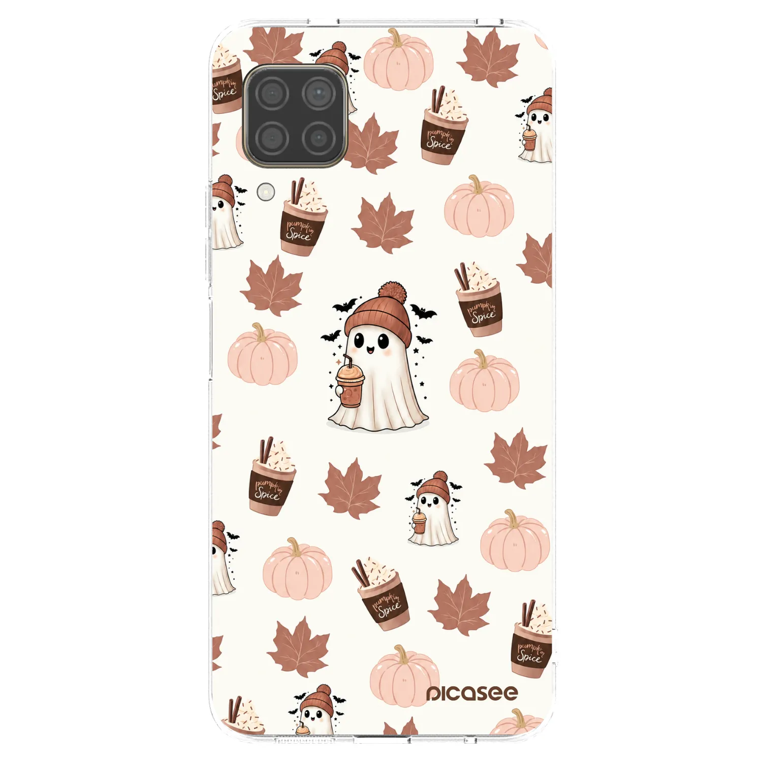 Picasee husă transparentă din silicon pentru Huawei P40 Lite - Pumpkin spice