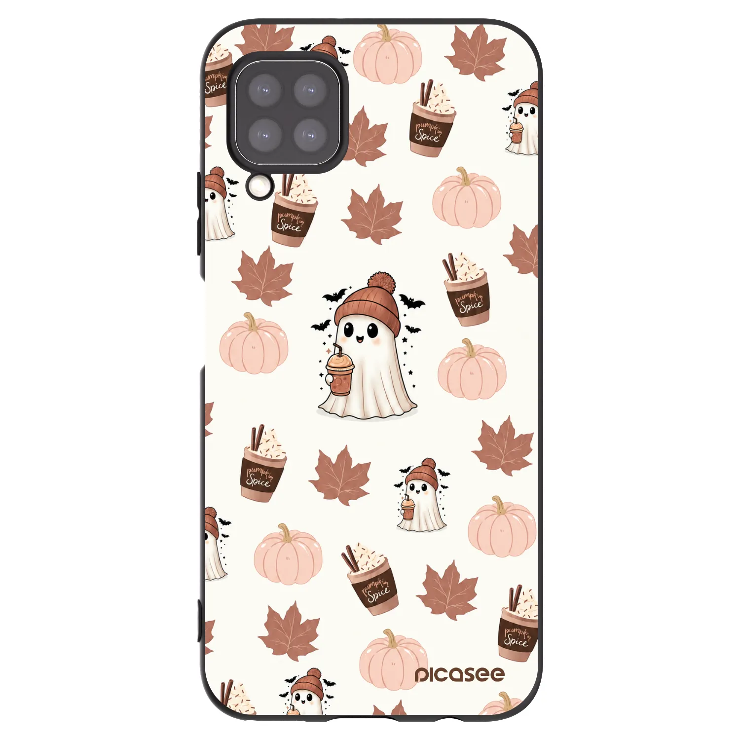 Picasee husă neagră din silicon pentru Huawei P40 Lite - Pumpkin spice