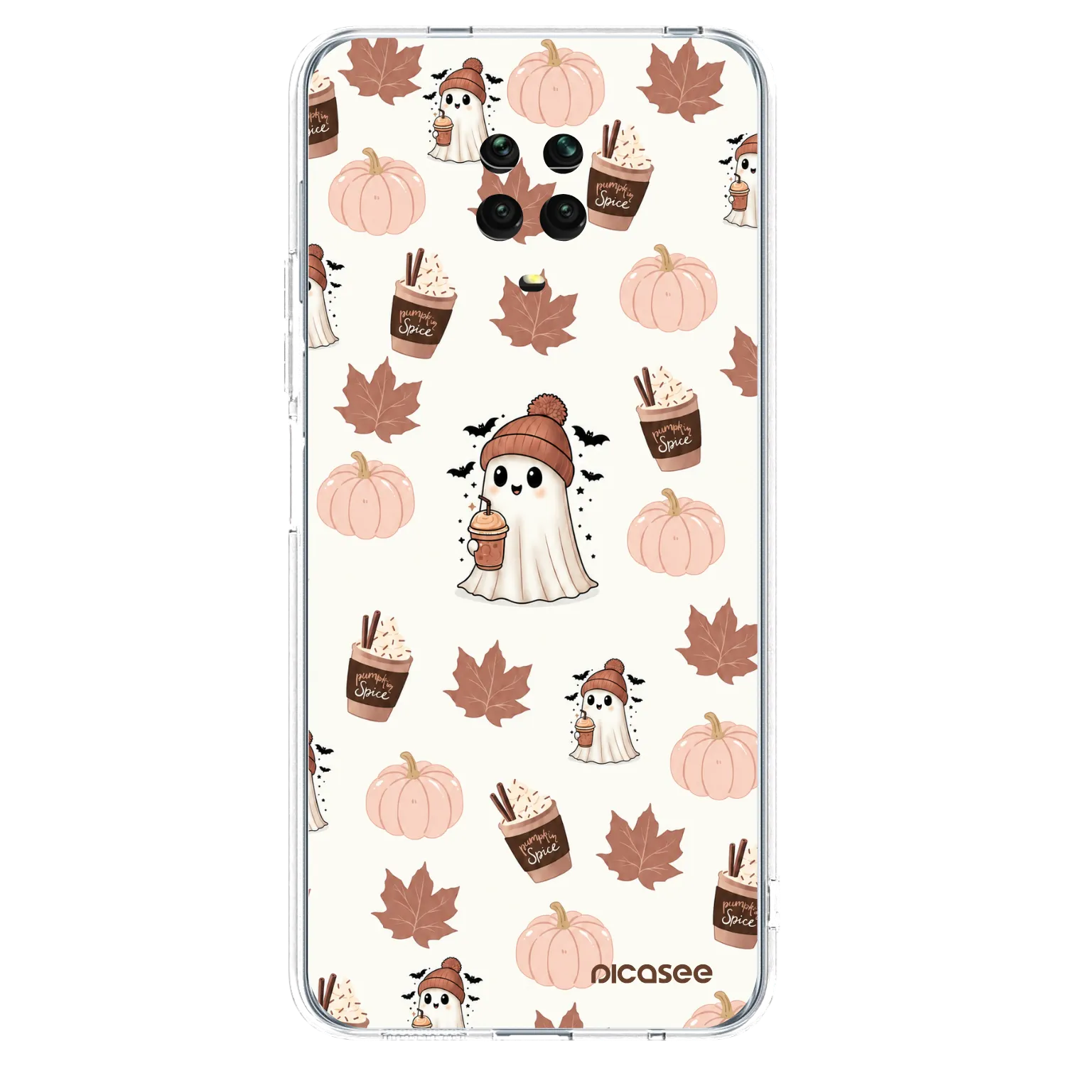 Picasee husă transparentă din silicon pentru Xiaomi Redmi Note 9S - Pumpkin spice