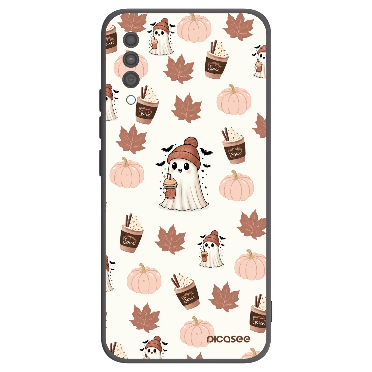 Picasee husă neagră din silicon pentru Samsung Galaxy A30s A307F - Pumpkin spice