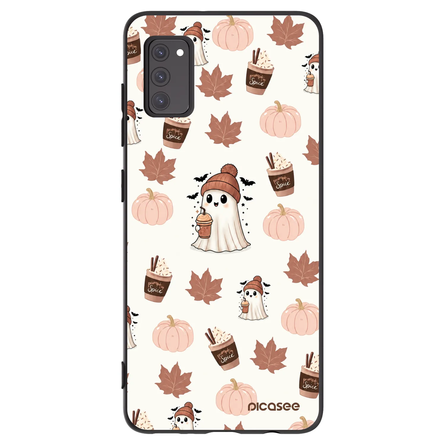 Picasee husă neagră din silicon pentru Samsung Galaxy A41 A415F - Pumpkin spice