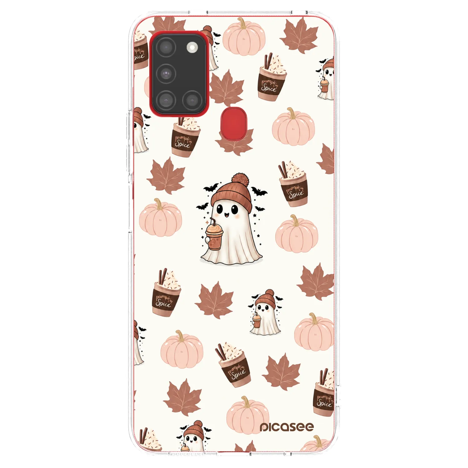 Picasee husă transparentă din silicon pentru Samsung Galaxy A21s - Pumpkin spice