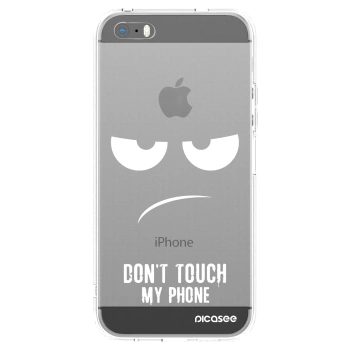 Picasee husă transparentă din silicon pentru Apple iPhone 5/5S/SE - Don't Touch My Phone