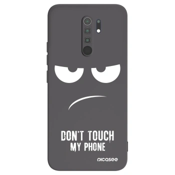 Picasee husă neagră din silicon pentru Xiaomi Redmi 9 - Don't Touch My Phone