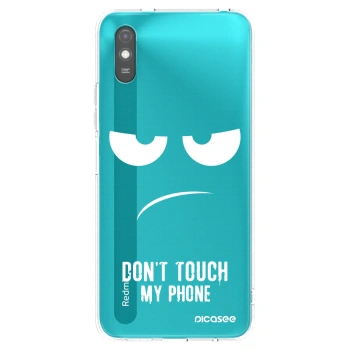 Picasee husă neagră din silicon pentru Xiaomi Redmi 9A - Don't Touch My Phone