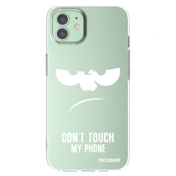 Picasee husă transparentă din silicon pentru Apple iPhone 12 - Don't Touch My Phone