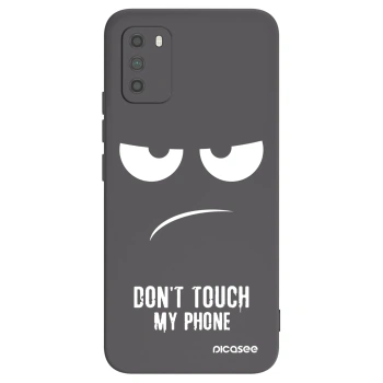 Picasee husă neagră din silicon pentru Xiaomi Poco M3 - Don't Touch My Phone